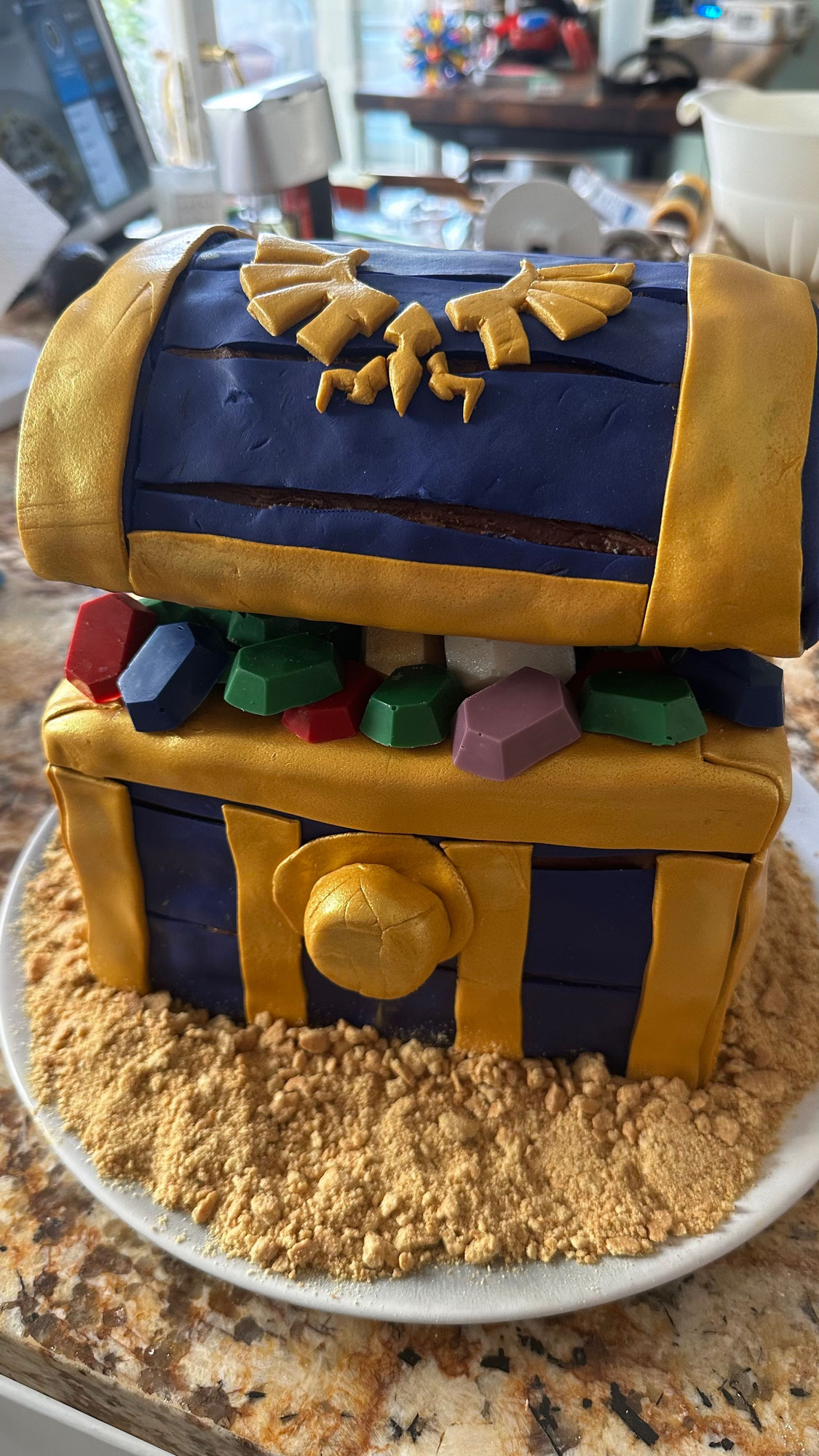 Legend of Zelda treasure chest birthday cake