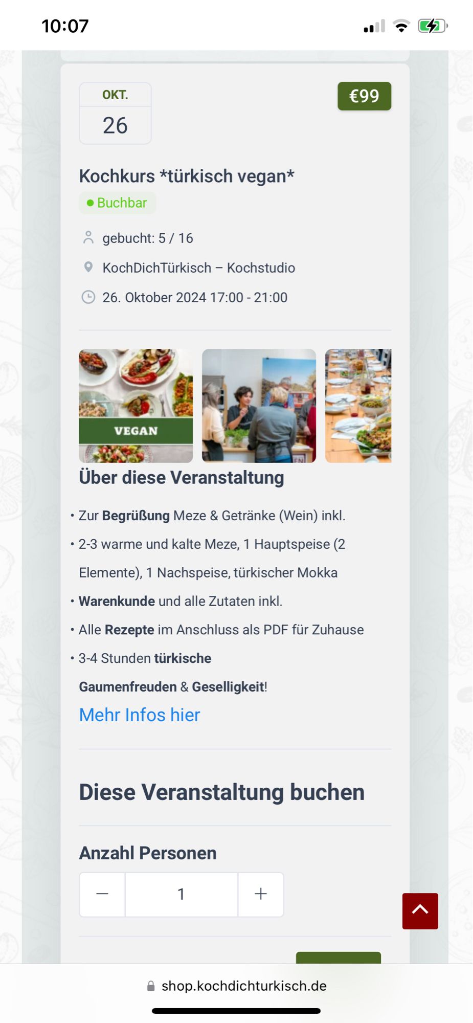 Veganer Kochkurs in Düsseldorf am 26.10.24 bei KochDichTürkisch