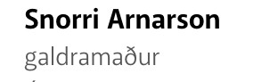 Snorri Arnarson galdramaður