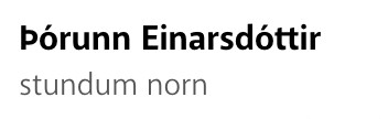 Þórunn Einarsdóttir, stundum norn