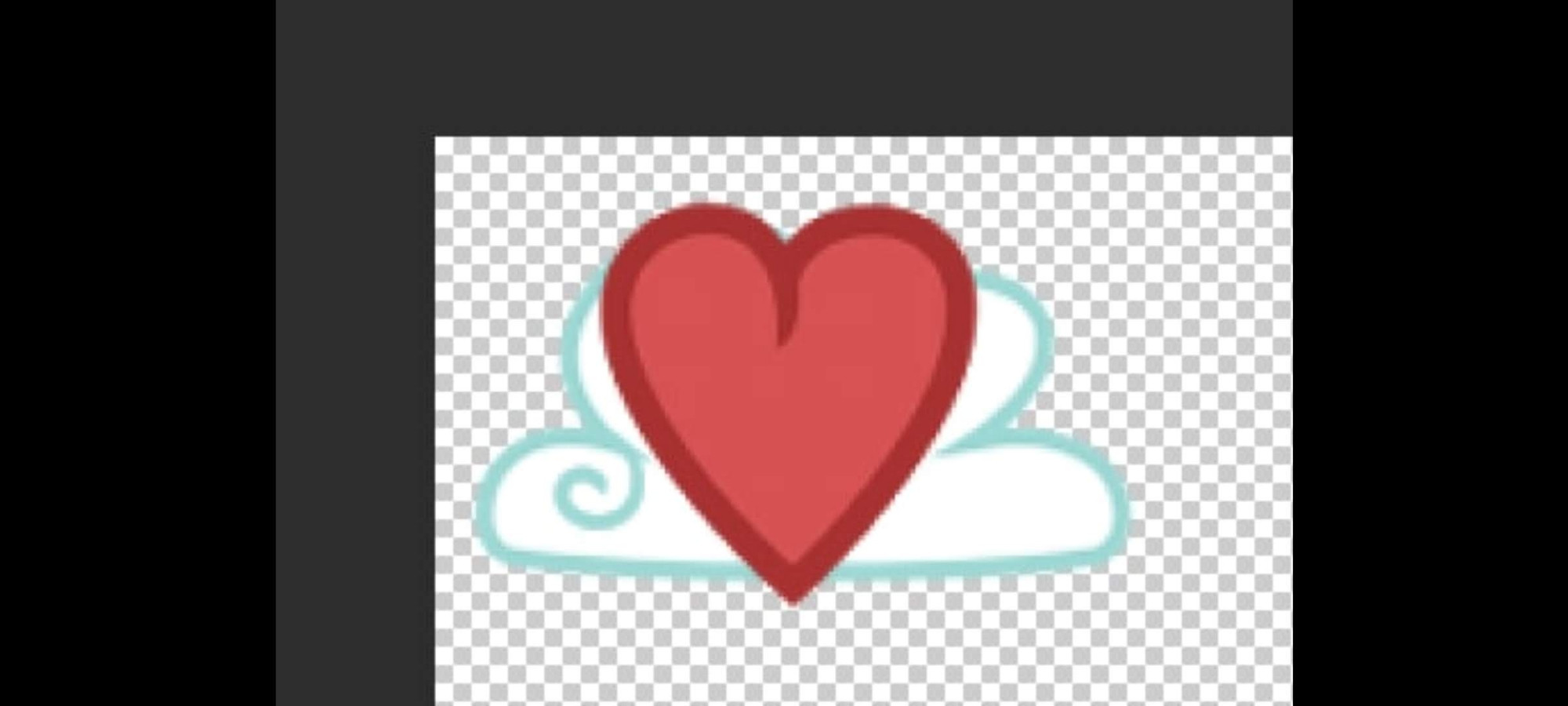 Skydream's cutie mark, a red heart overlaid on a cloud