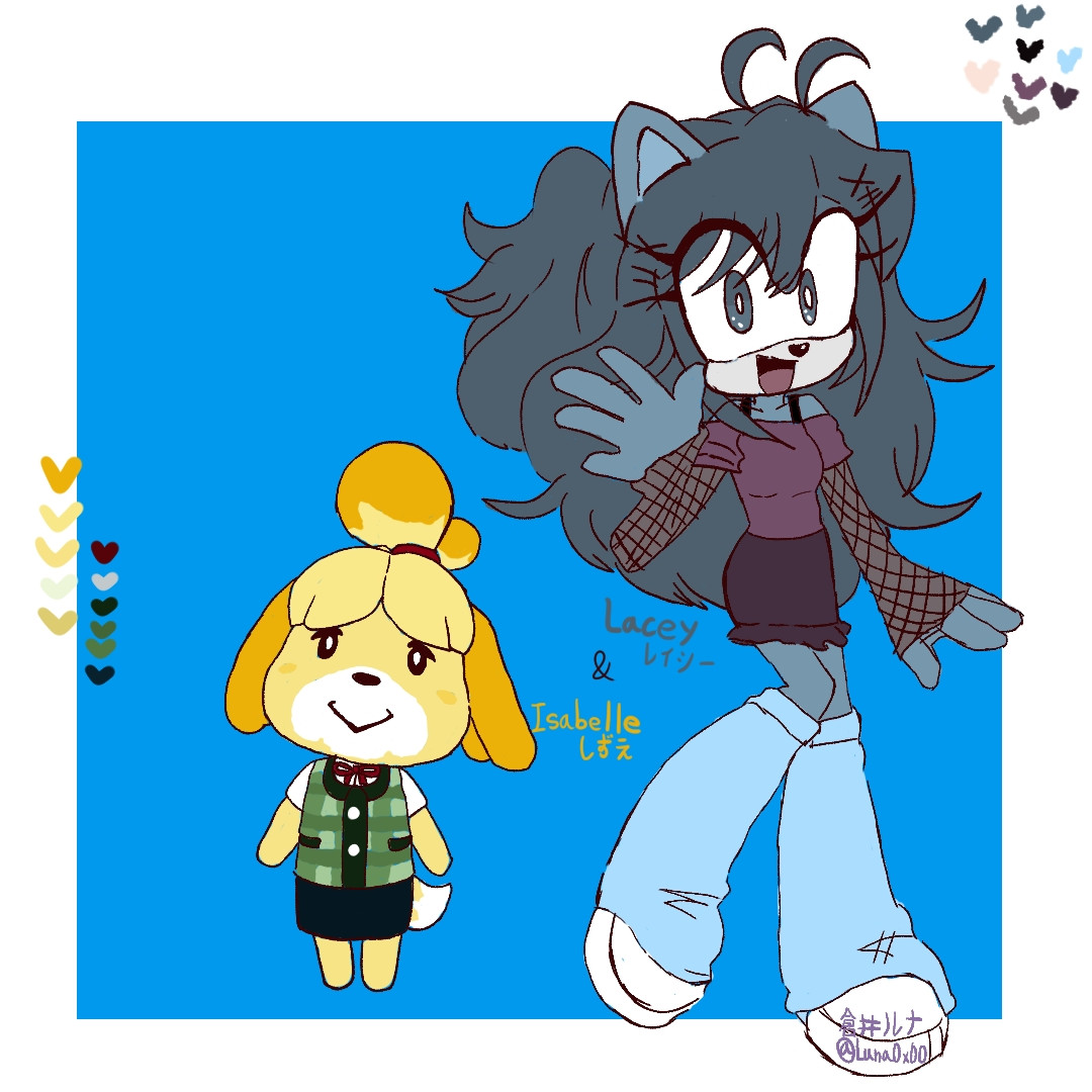 Year of illustration : 04/27/2024
挿絵の年 : 令和6年 04.27

レイシー&しずえ
lacey&Isabelle

#SonicOc #My_Made_Character
#Fanmade #ファンメイド
#laceygames #laceygames_com 
#lacey #@ghosttundra
#レイシーゲーム_com #レイシー
#AnimalCrossing #あつ森
#しずえ #Isabelle #Canela
#どうぶつの森ポケットキャンプ
#AnimalCrossingPocketCamp
#イラスト #illustration
#일러스트 (?)