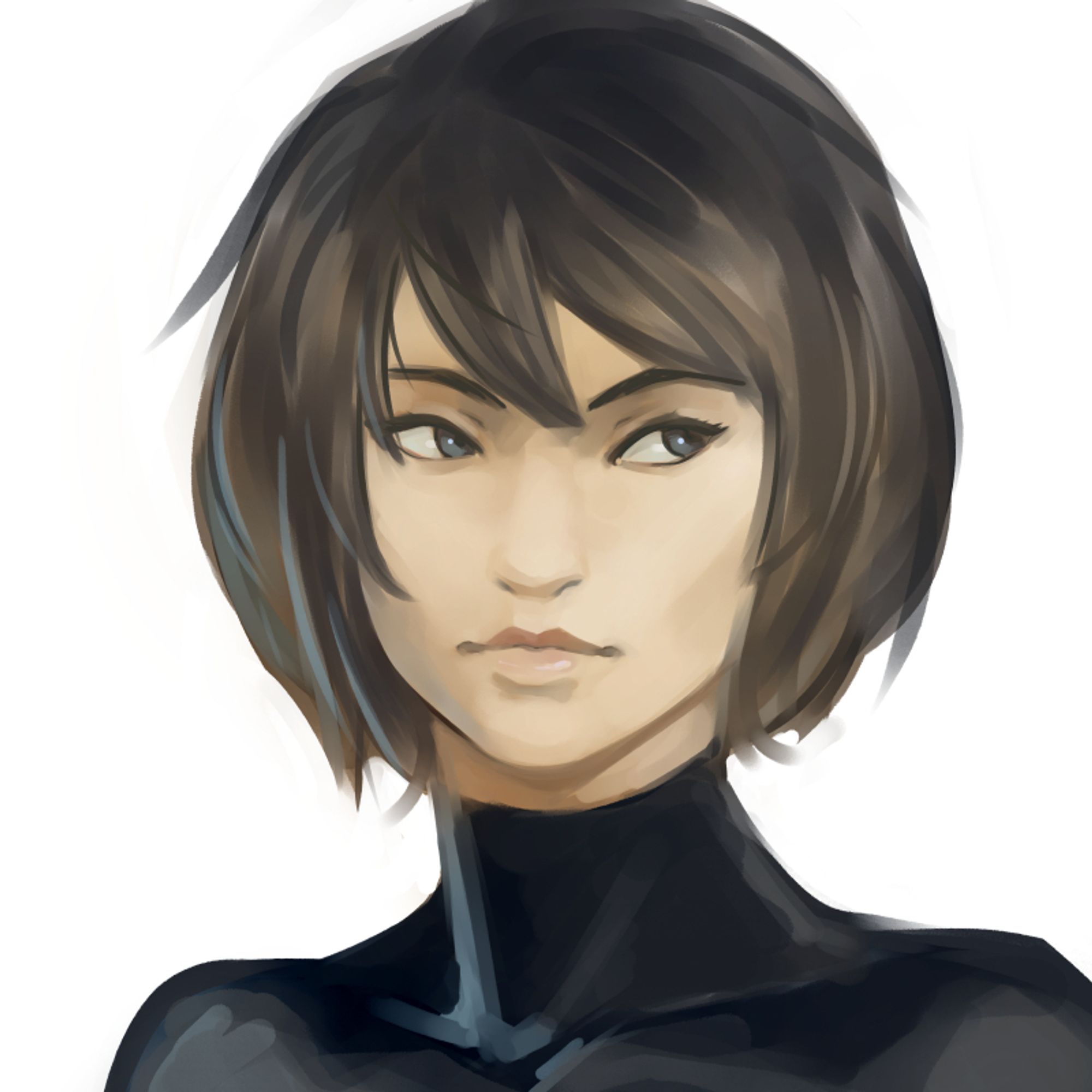 painted sketch of cassandra cain