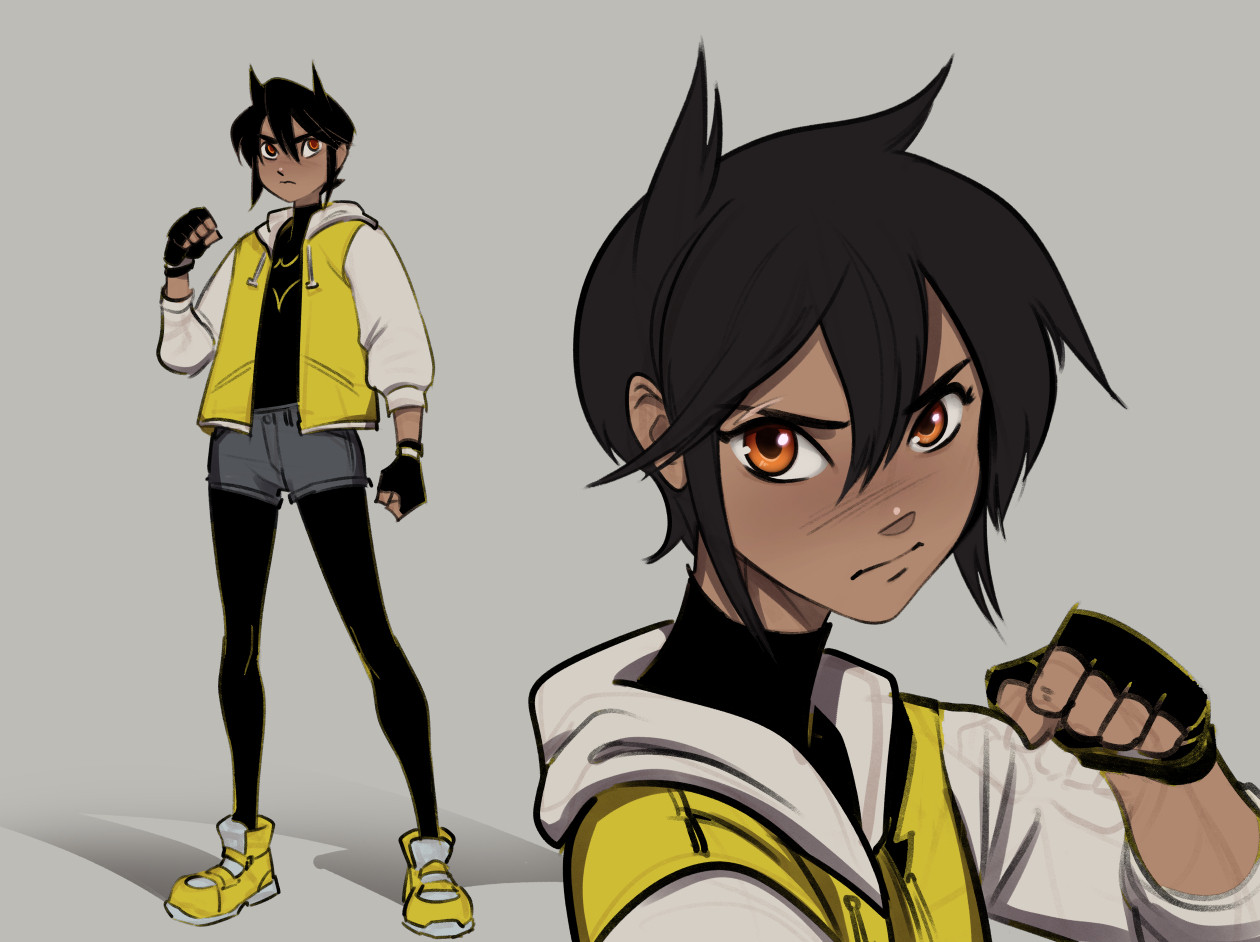 Illustration of Cassandra Cain in a sporty outfit.