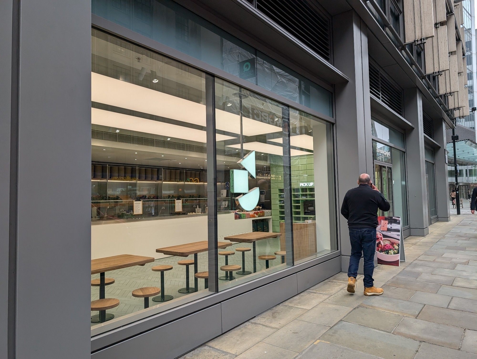 Pretentious looking salad shop