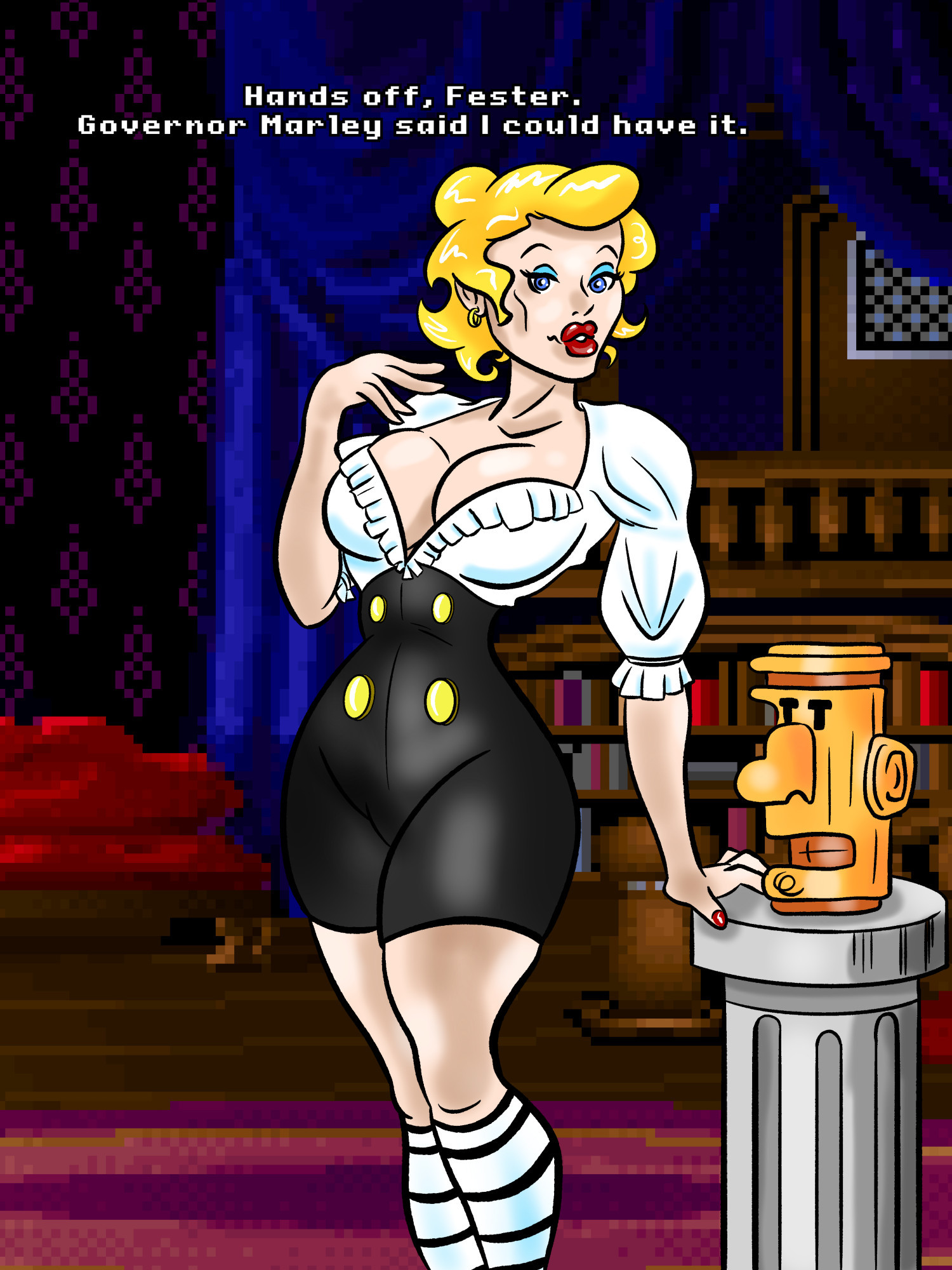 Guybrush Threepwood as a woman.