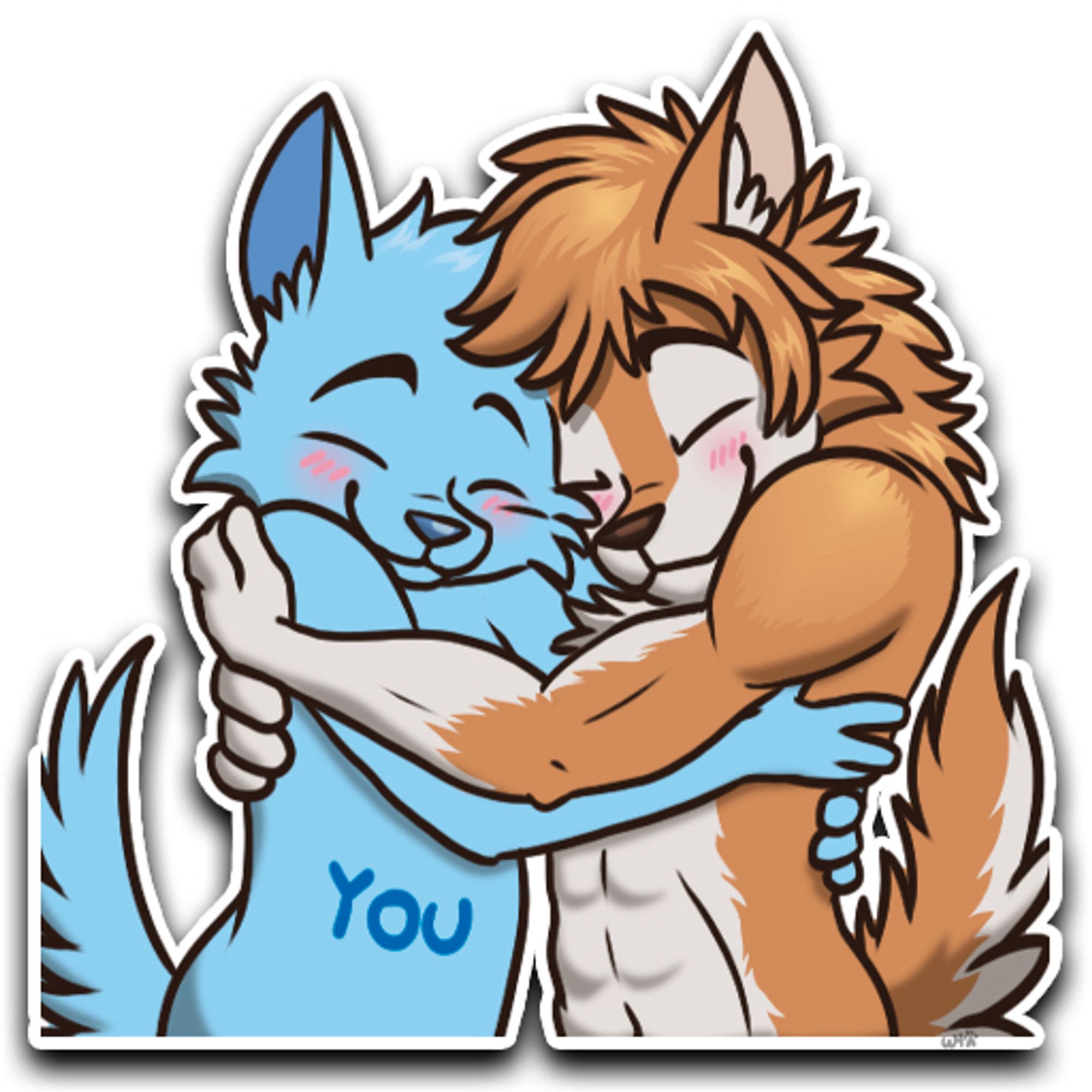 Nikki hugging sticker