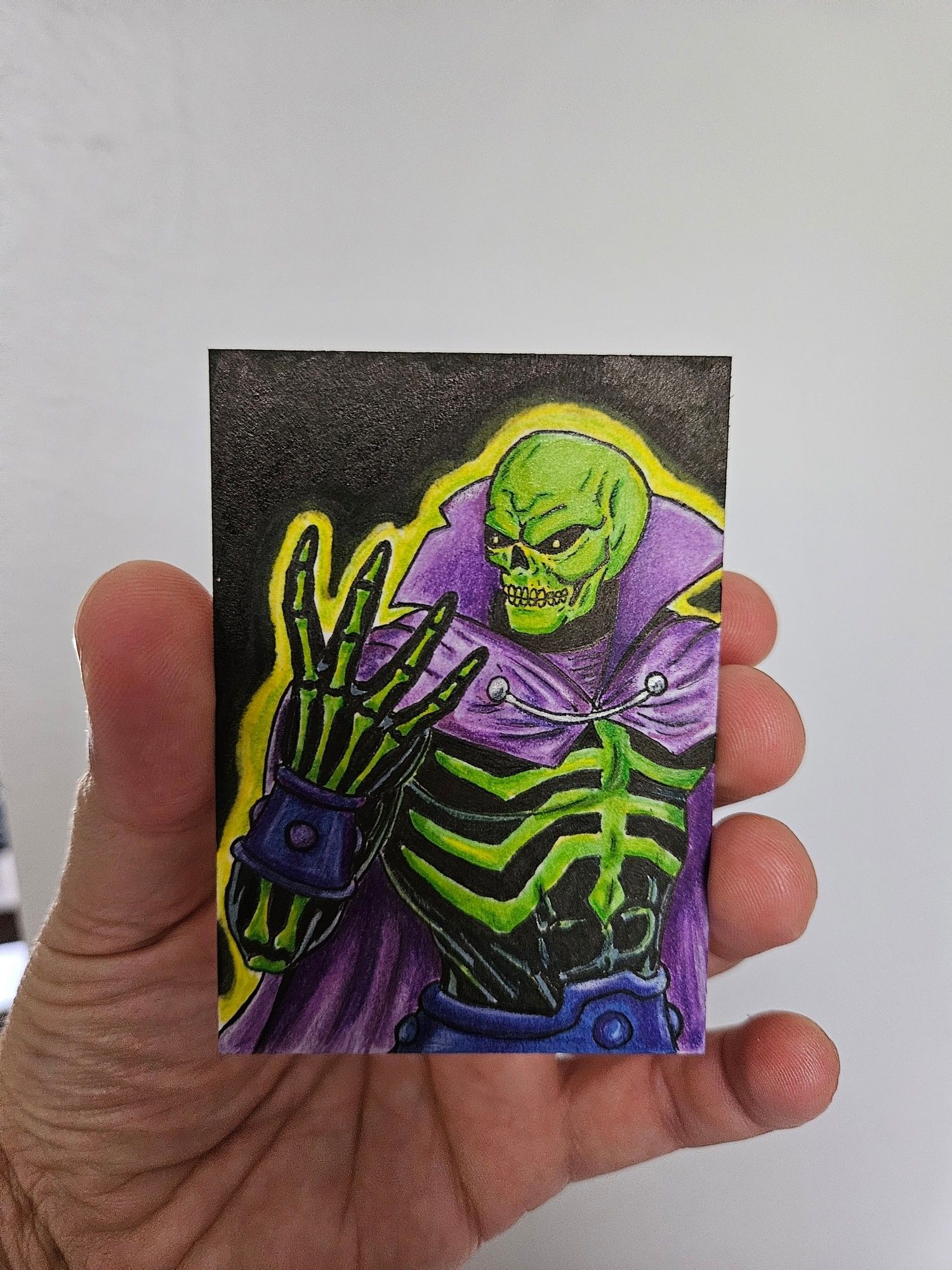 Scare glow sketch card