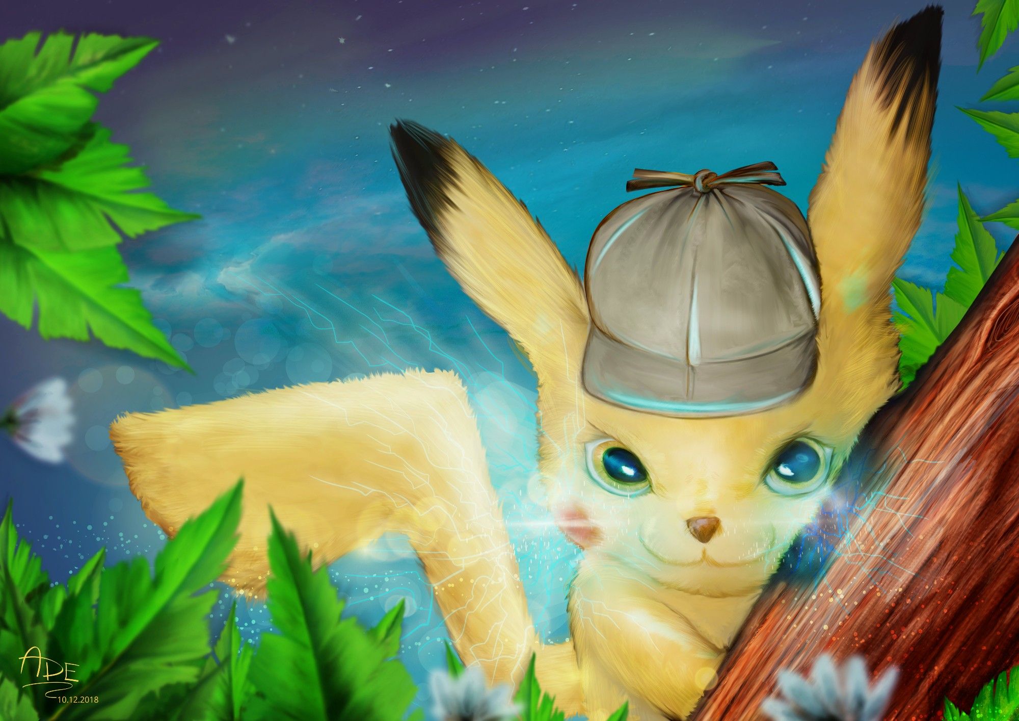 ADE | MarcDesign.it - I'll electrocute you!

Fan art of Detective Pikachu preparing an attack while climbing a branch. Set against a sky blue stary background, creating a child-friendly and whimsical atmosphere.

#ADE #DetectivePikachu #FanArt #ChildFriendly