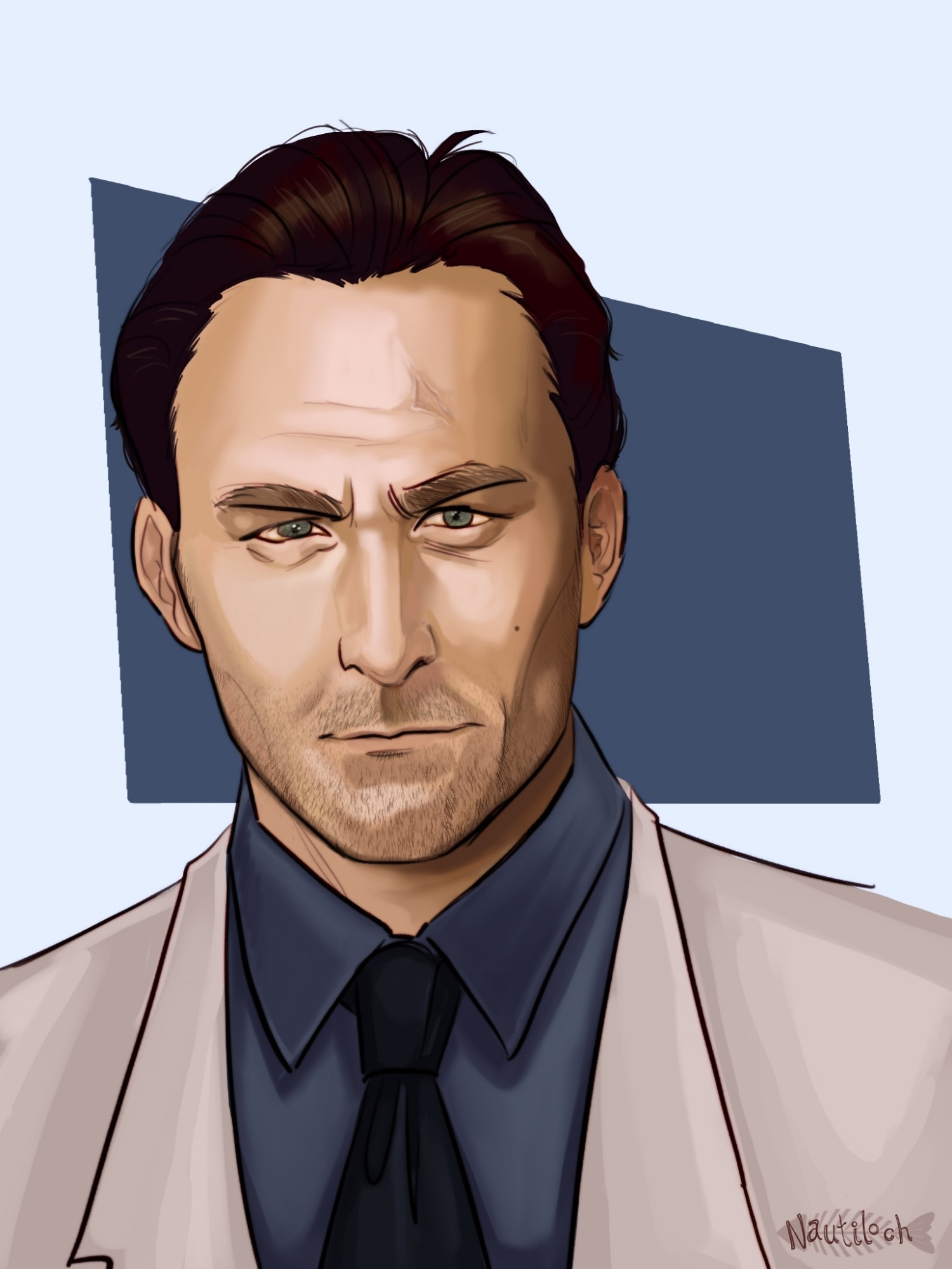 Portrait of Nick from the game Left 4 Dead 2