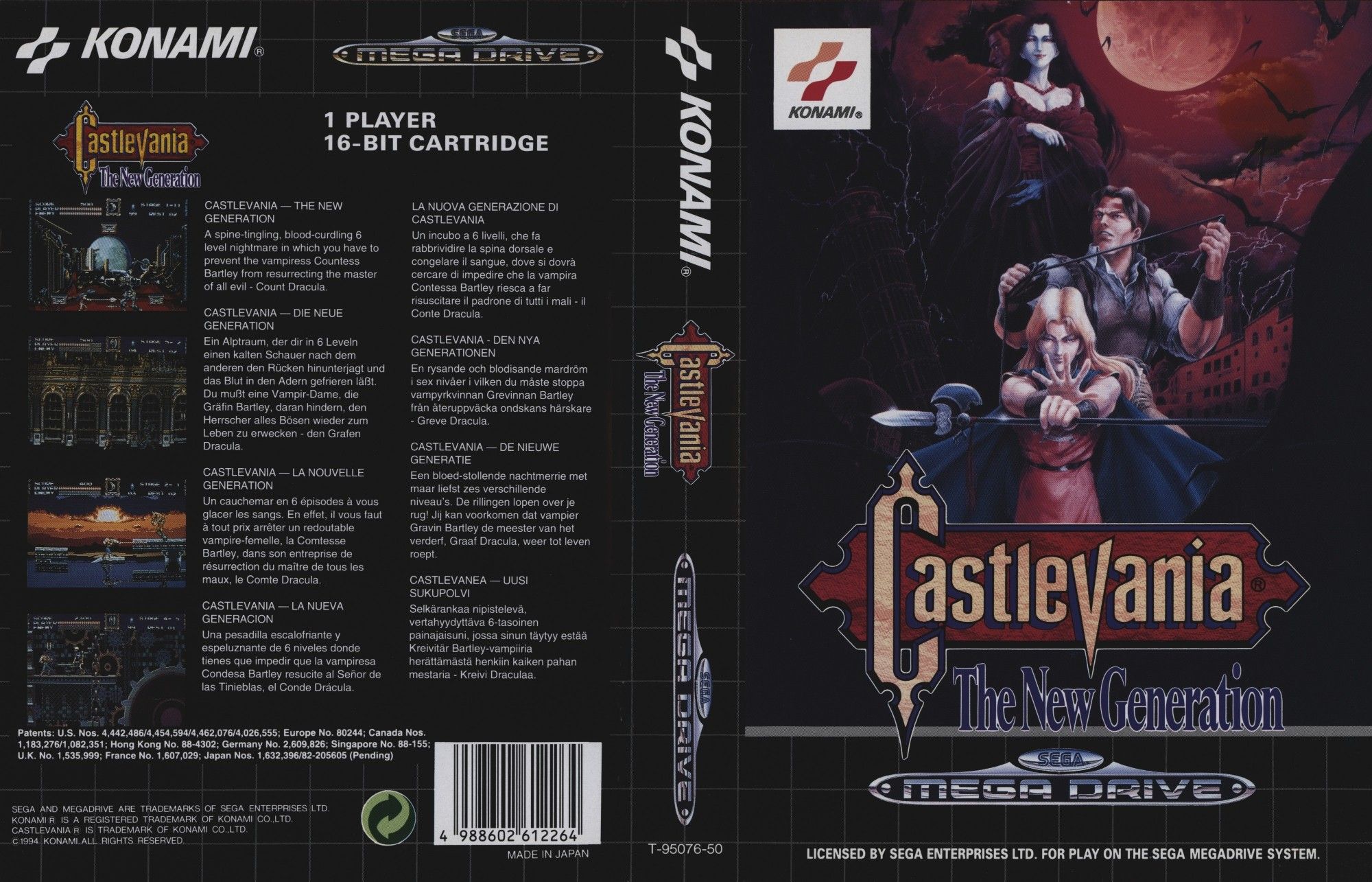 EU box art | Castlevania The New Generation