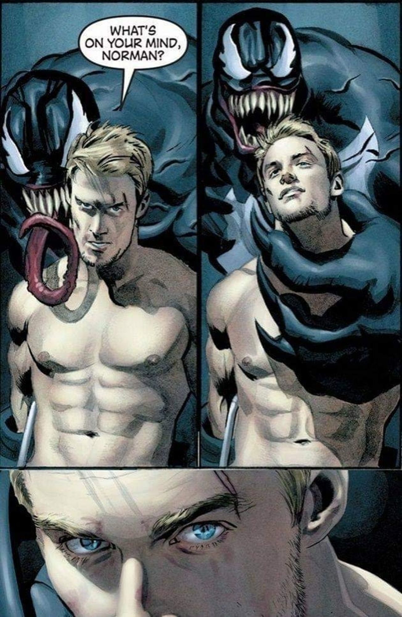 Venom e Eddie Brock em uma série de imagens extremamente sexo