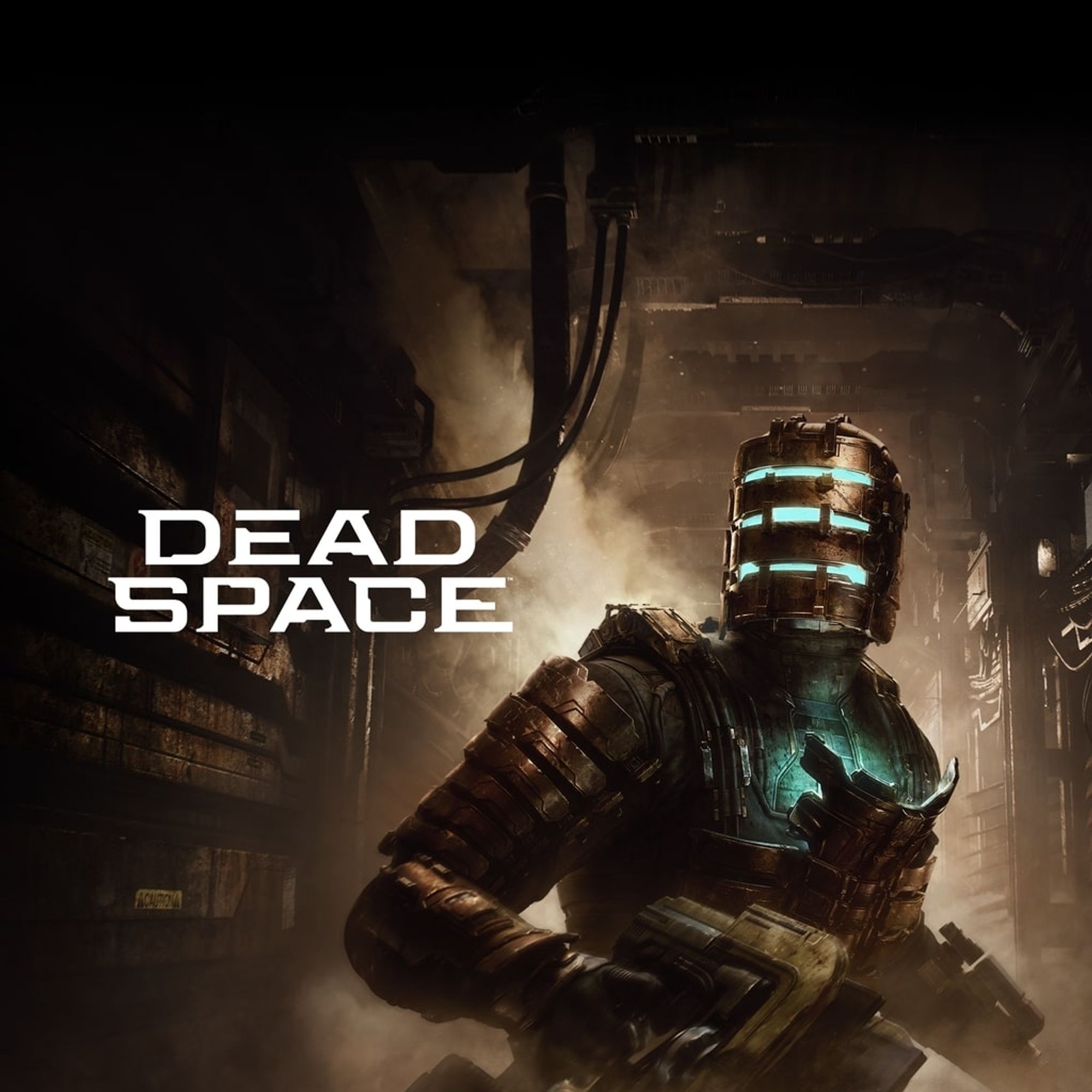 Dead Space artwork showing the main character in his engineers armour and holding a plasma cutter