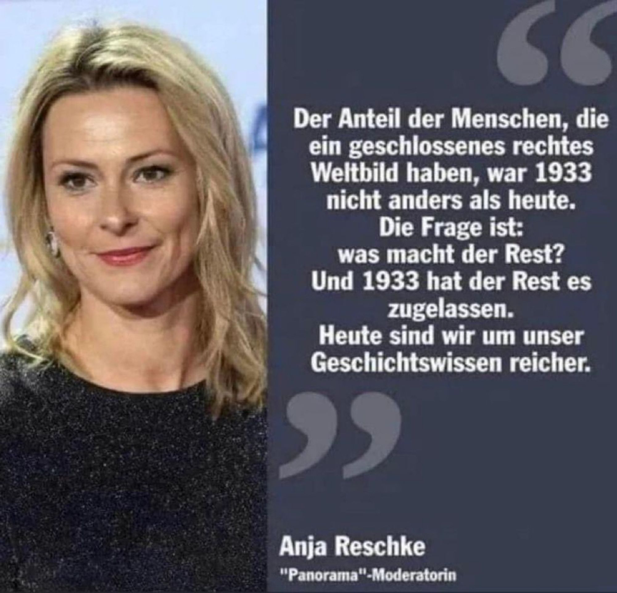 Anja Reschke mit Statement