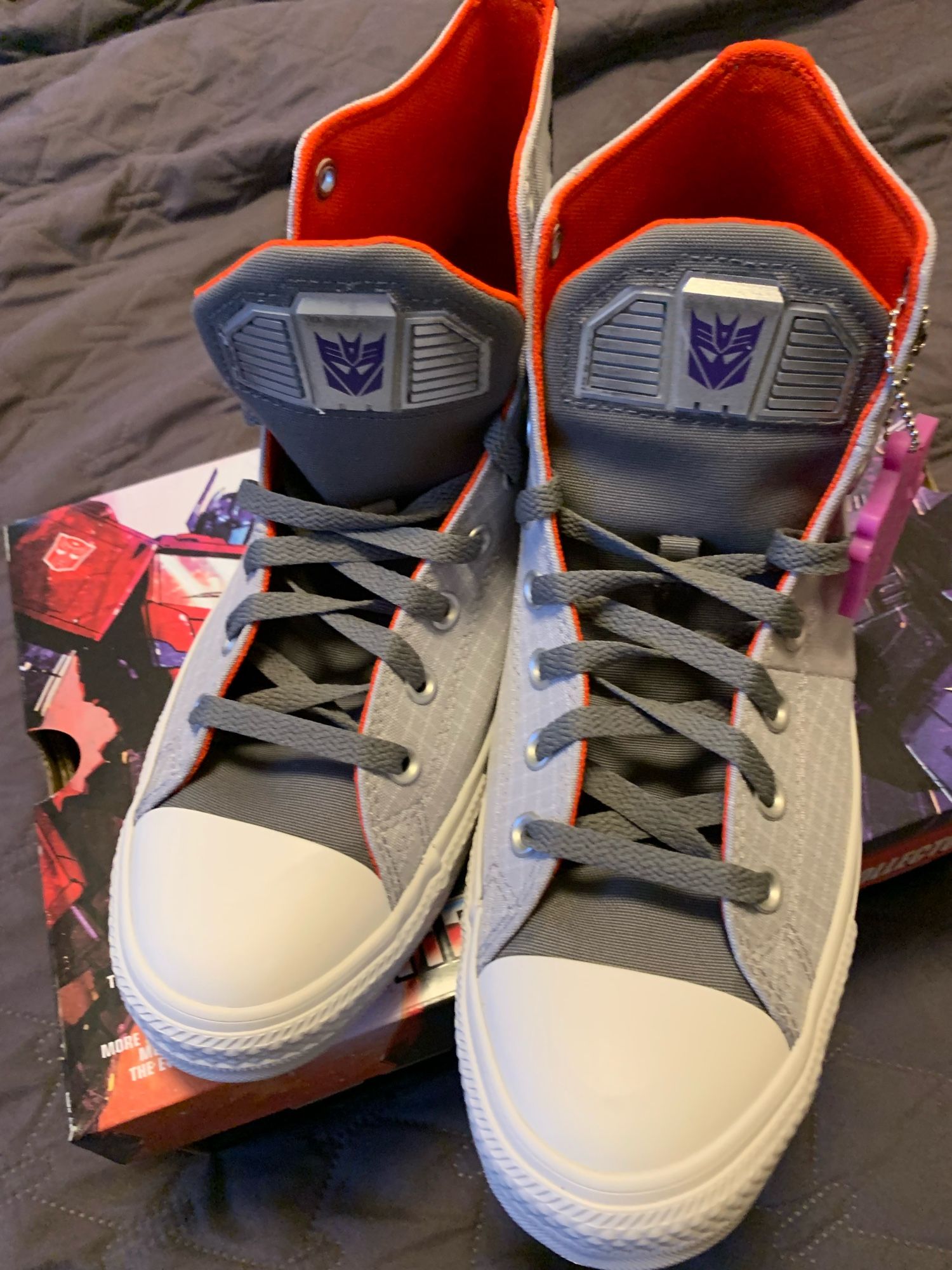 Converse Megatron grey hi-top sneakers