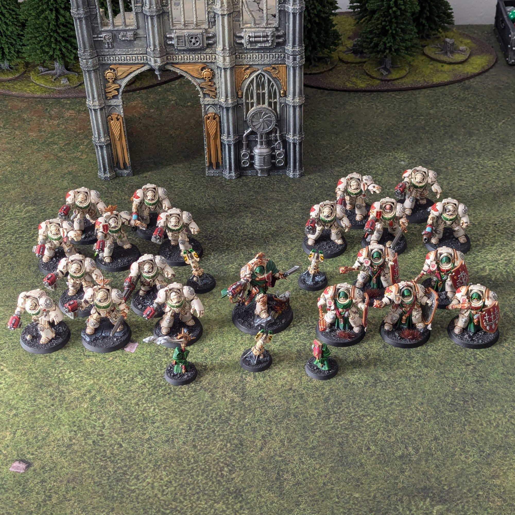 A Dark Angels deathwing force consisting 20 terminator armoured warriors, led by Belial. 