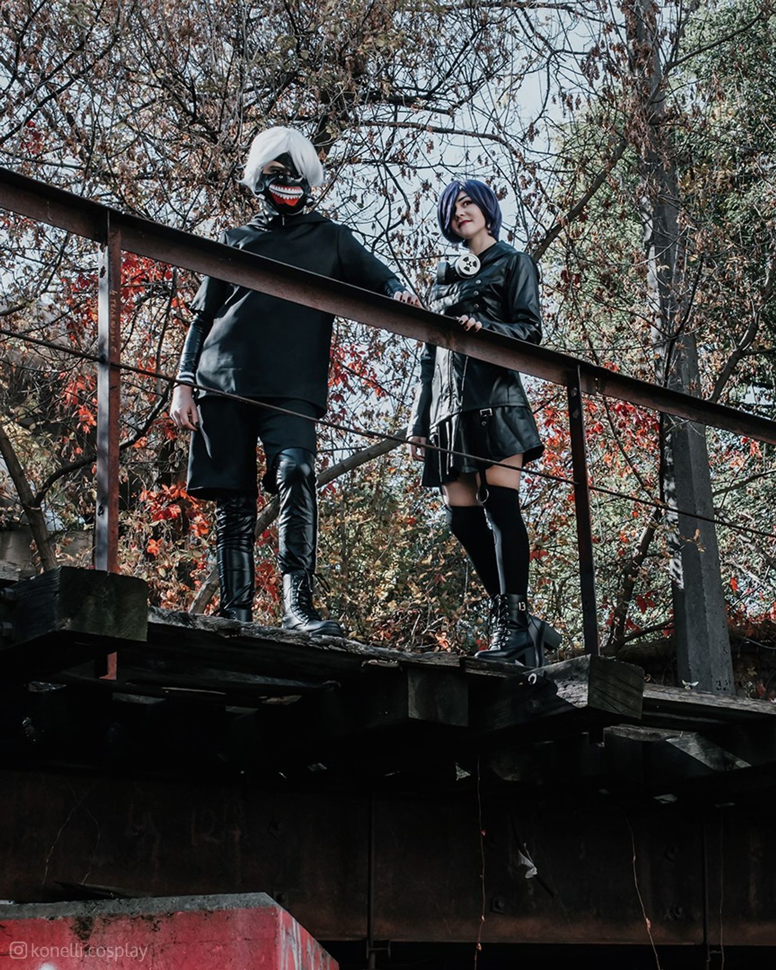 Touka Kirishima and Ken Kaneki from Tokyo Ghoul anime cosplay by Konelli