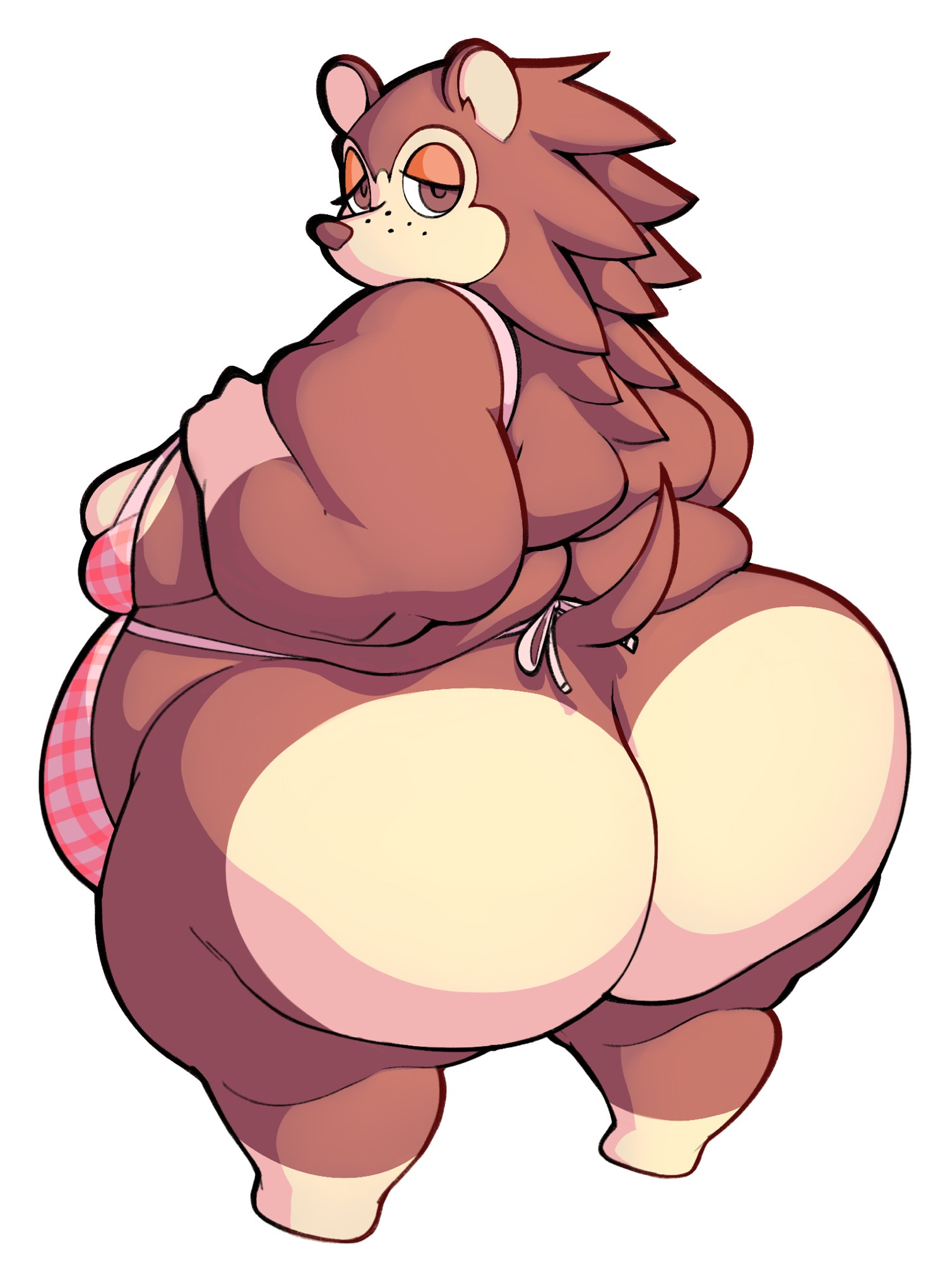 Sable able from animal crossing but with her backside facing the viewer. Shes got a big butt haha
