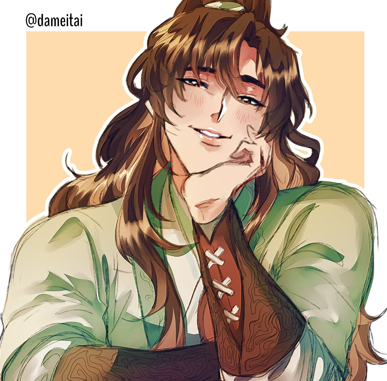 Fanart of grown up Cang Qiong disciple Luo Binghe from the Chinese Webnovel Danmei Scum Villain's Self Saving System drawn in his English Adaptation design. Looking handsome. 