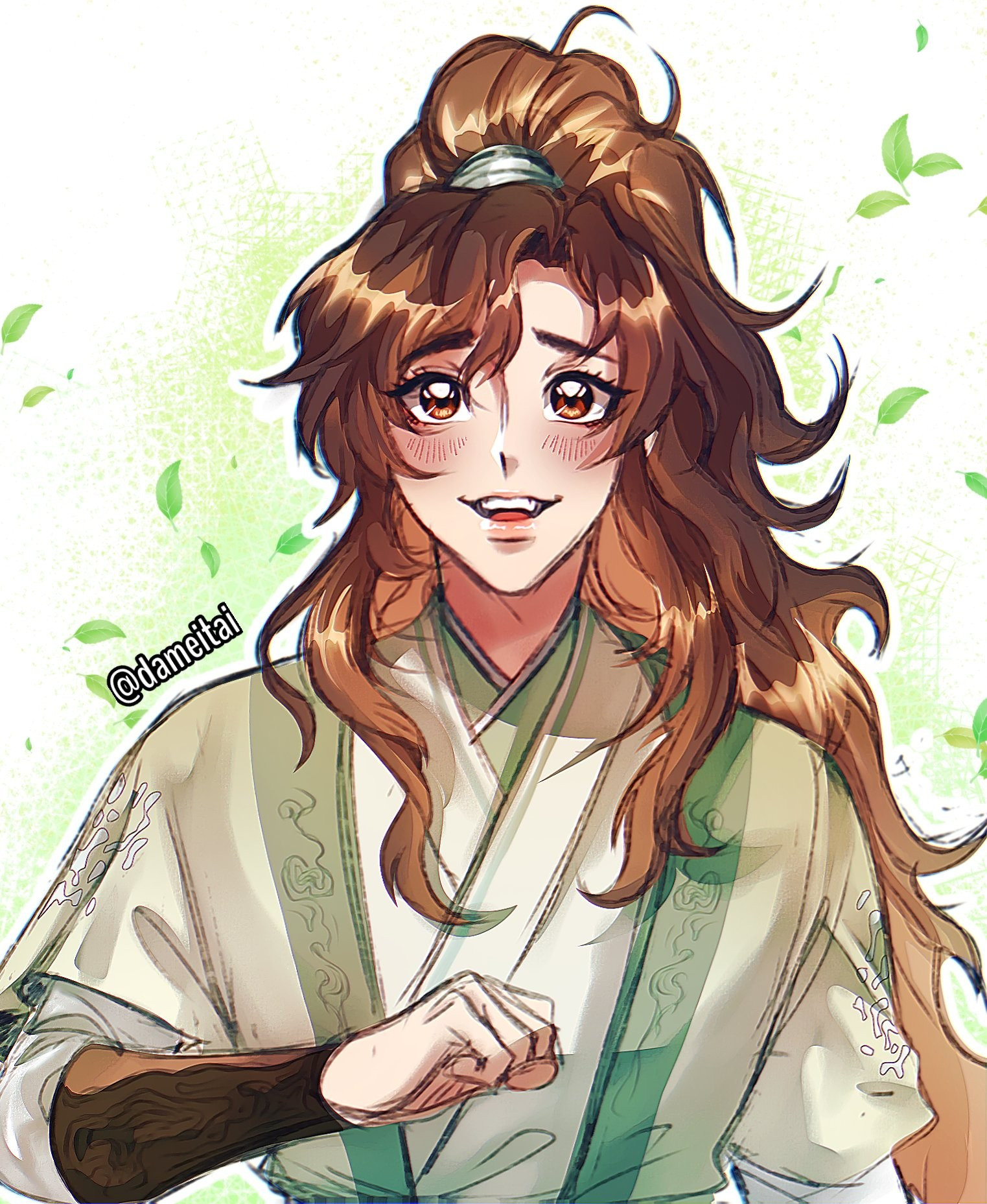 Fanart of a young Cang Qiong disciple Luo Binghe from the Chinese Webnovel Danmei Scum Villain's Self Saving System drawn in his English Adaptation design. Looking very cute.