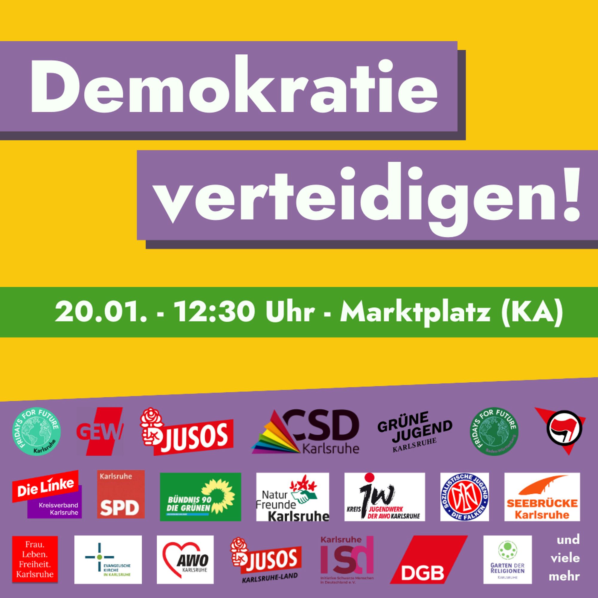 Demokratie verteidigen! Demo Aufruf