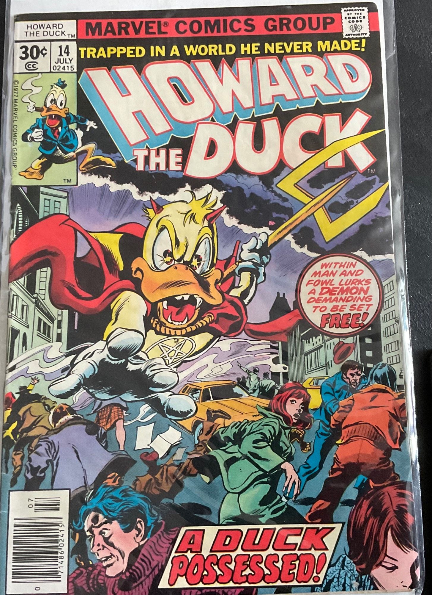 Howard the Duck issue 14. “A Duck Possessed!”