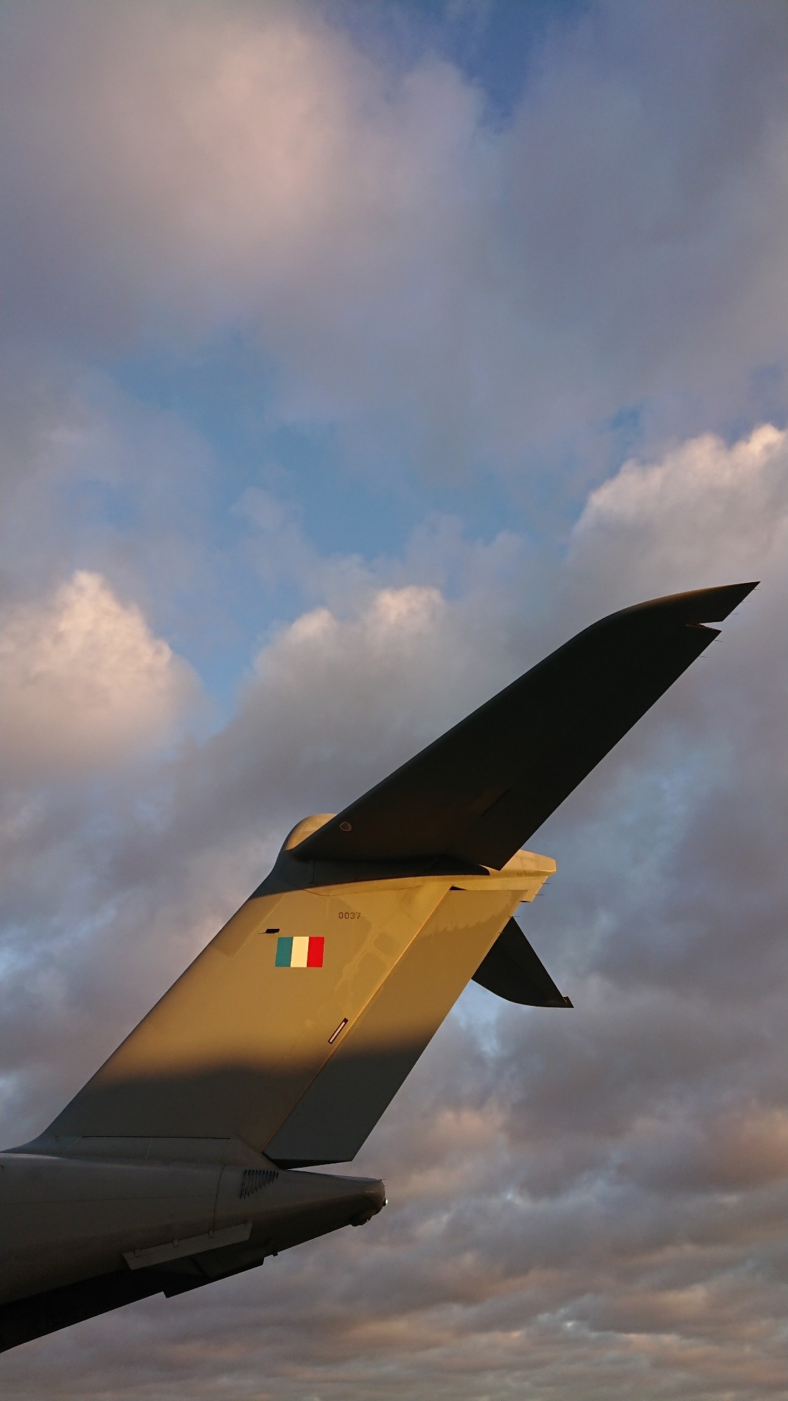 Dérive d'un avion de transport militaire Airbus A400M de l'armée de l'air et de l'espace (France).