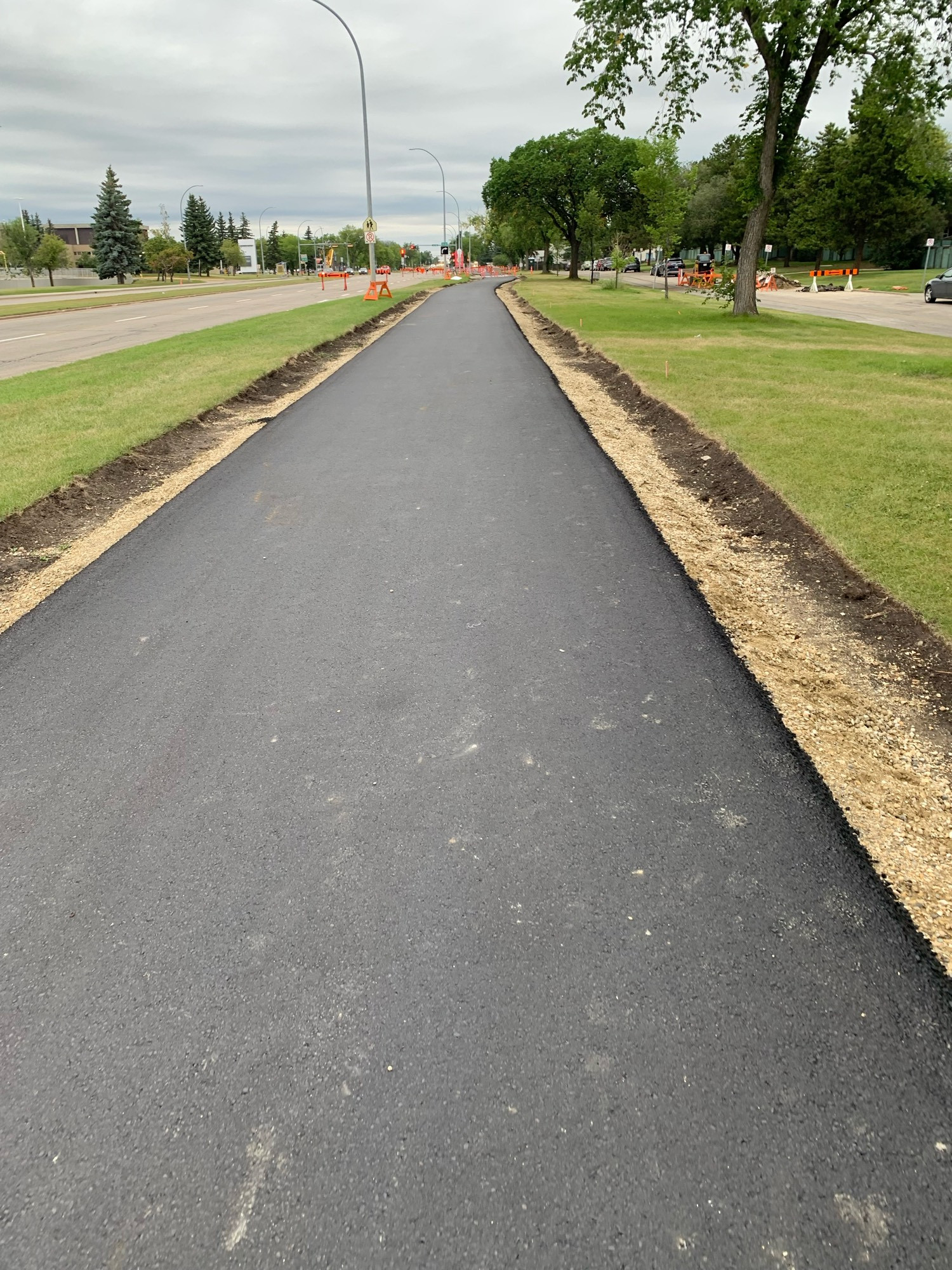 New shared trail on 66th street north of 137 avenue.