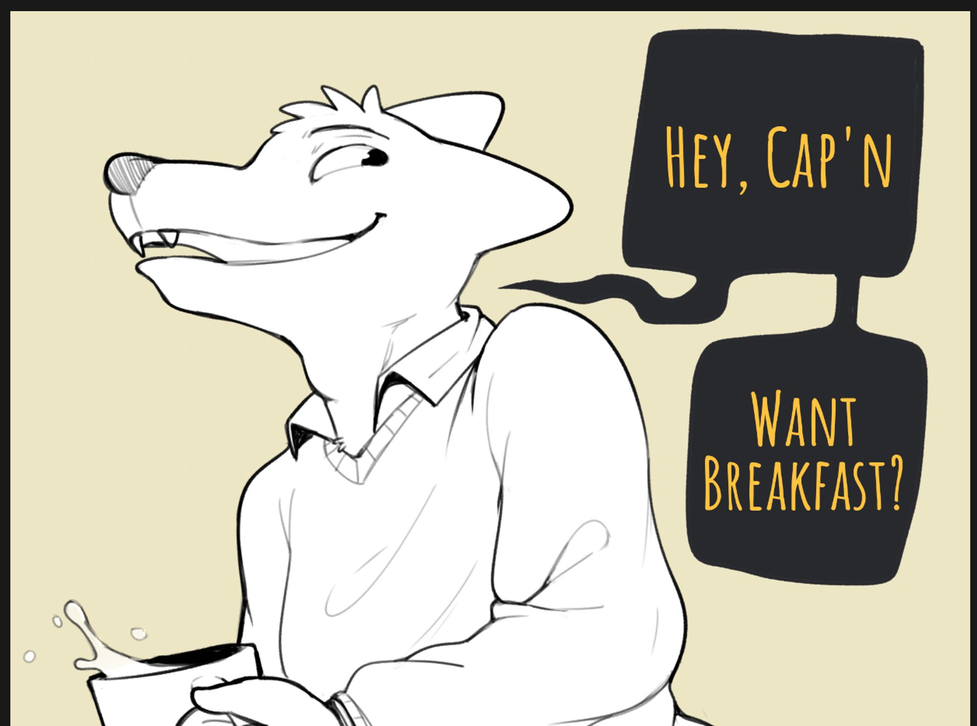 gregg asking if u want breakky