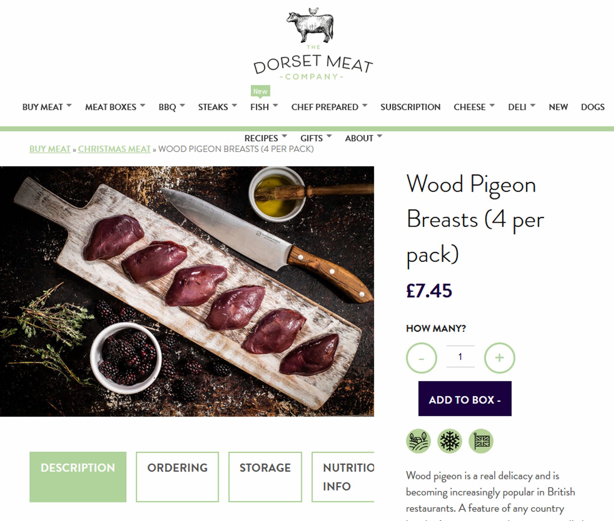 Pigeon breasts are readily available online, but not in our local  farm shops. Used to be there, often buried deep in the bowels of their freezers, but not now.