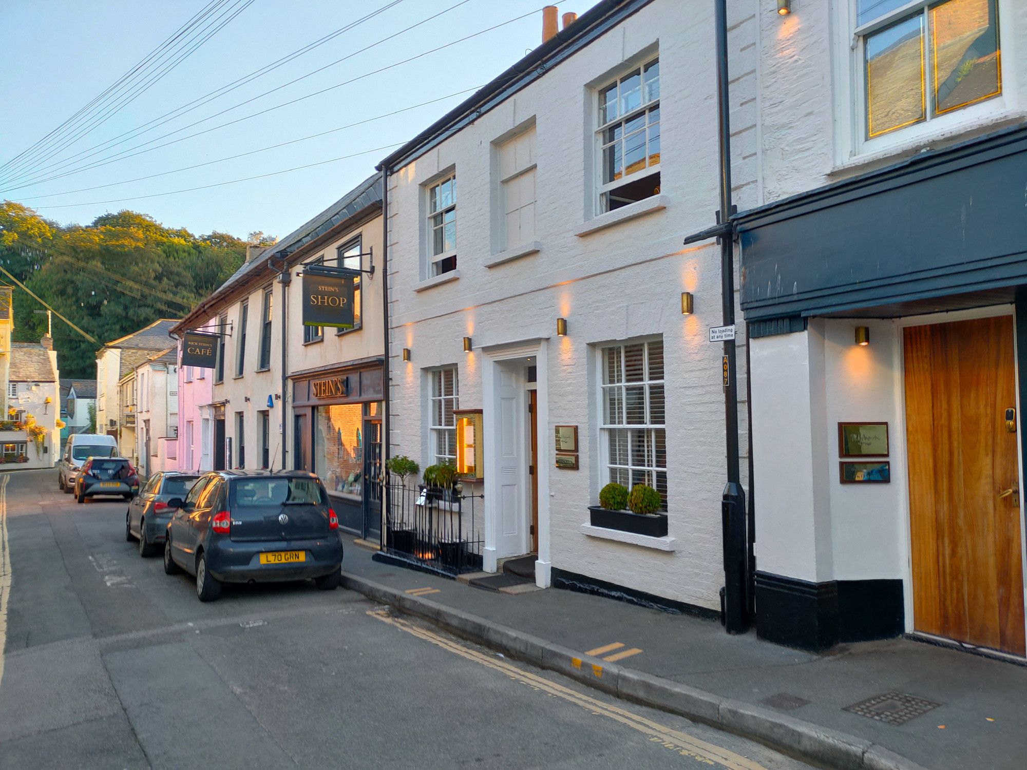 This quiet backstreet in Padstow has Rick Stein's café, Rick Stein's shop, Paul Ainsworth's michelin-starred restaurant (Paul Ainsworth at No6) and another Paul Ainsworth business, all next door to each other.