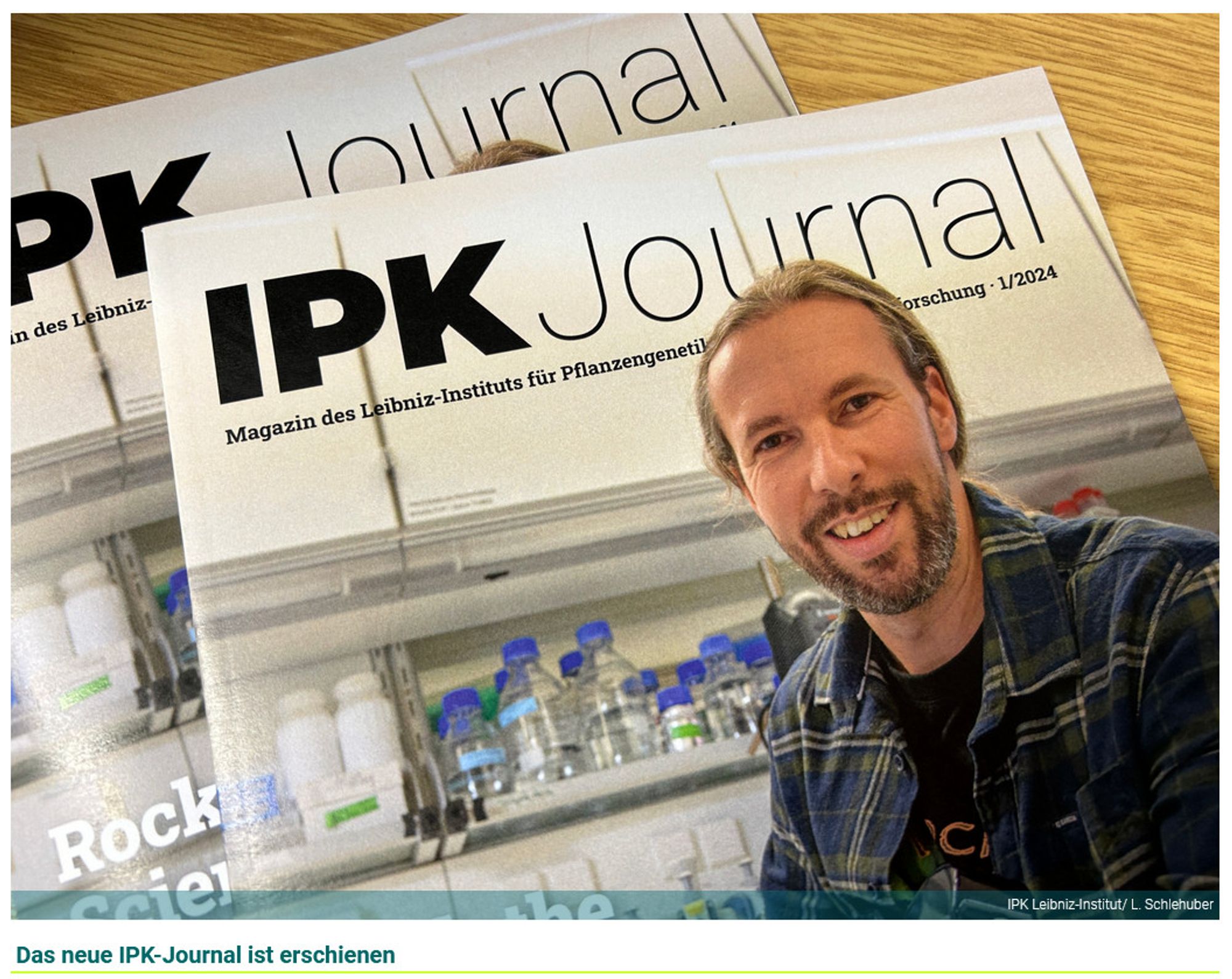 Titelseite des neuesten IPK-Journals mit Dr. Ricardo Giehl auf dem Cover.