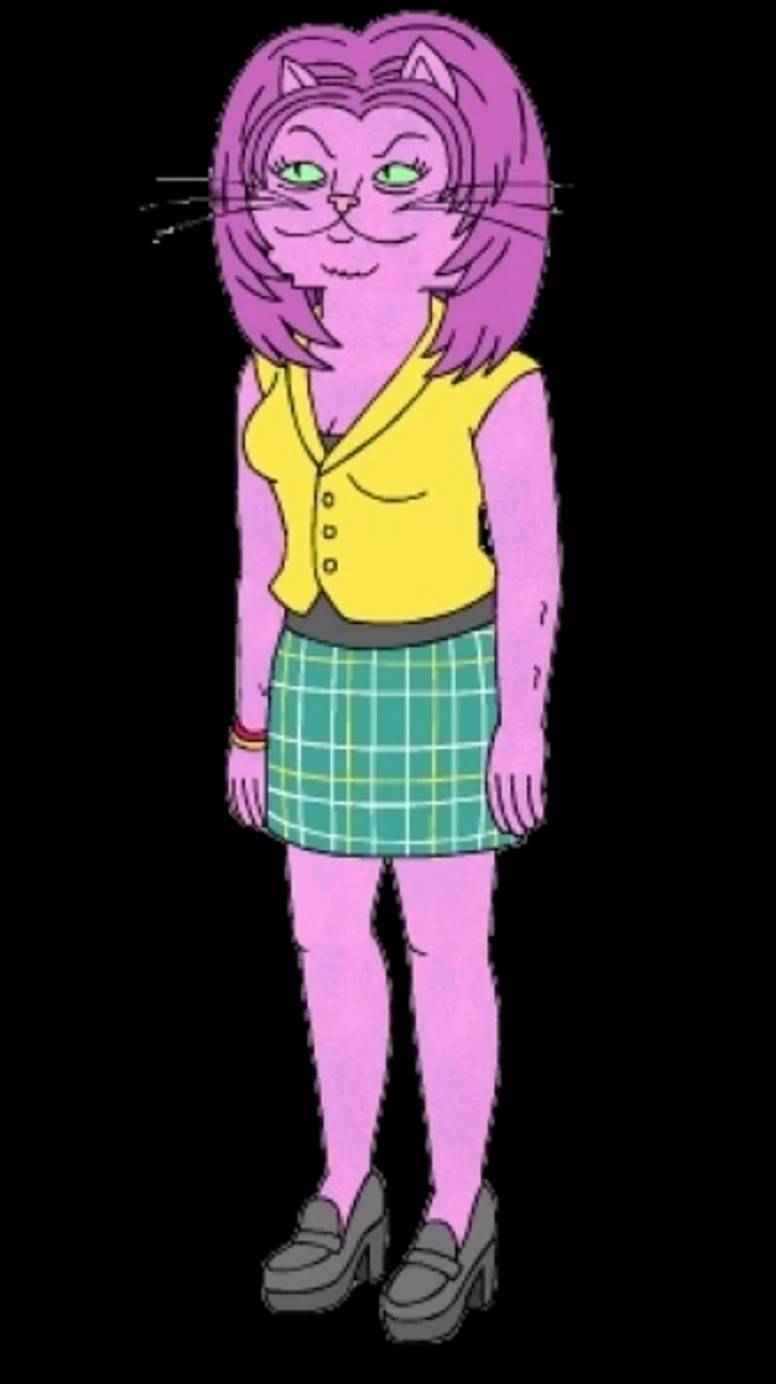 Princess Carolyn from Bojack Horseman sporting a Rachel haircut