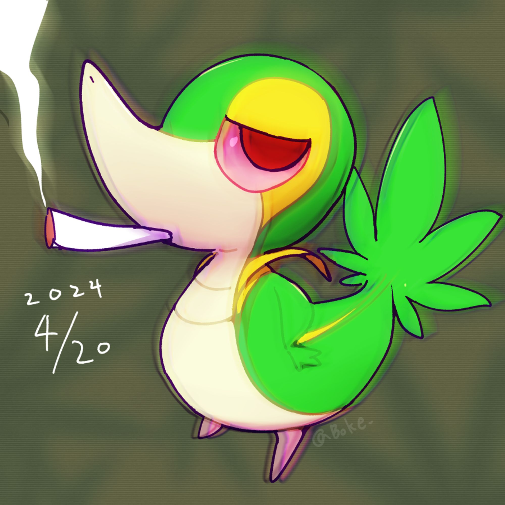 snivy smoking