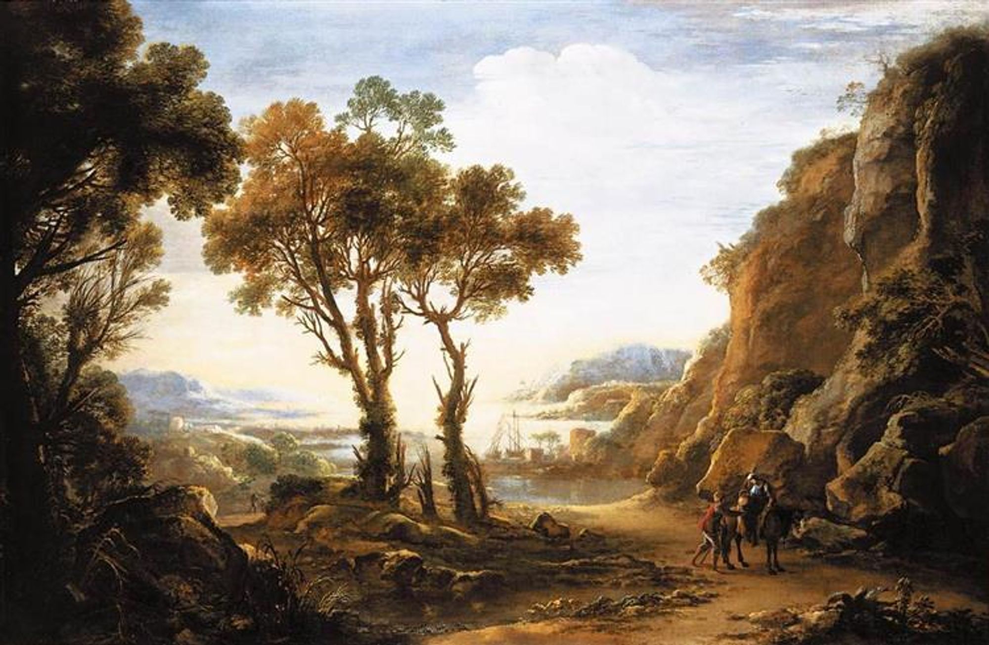 Evening Landscape - Salvator Rosa (1643)  🇮🇹 #art