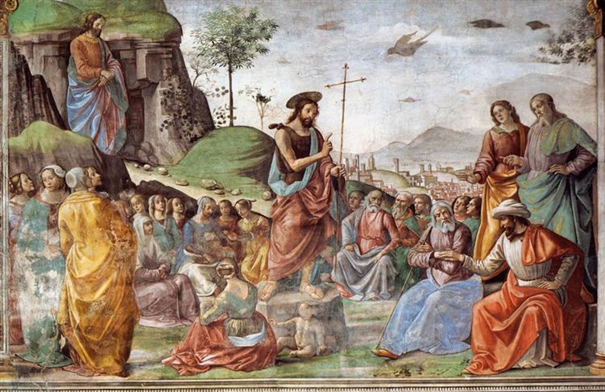 Preaching of St. John the Baptist - Domenico Ghirlandaio (1490)  🇮🇹 #art