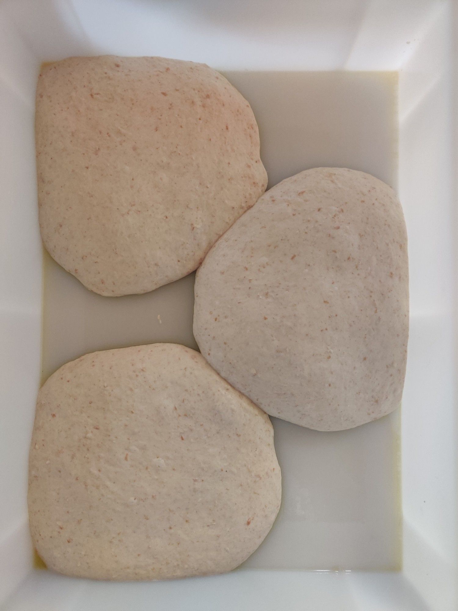 Dough subdivisions after overnight proof