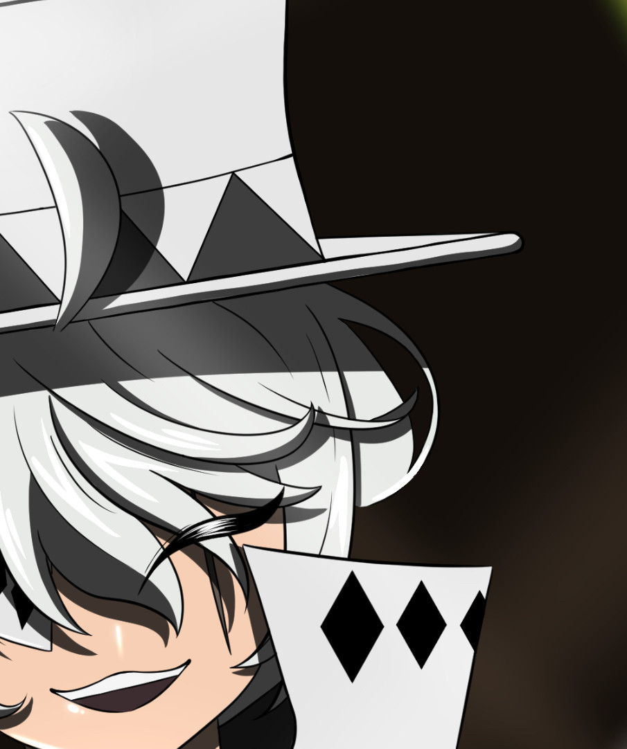 A preview of half of Nikolai's, from Bungo Stray Dogs, face.