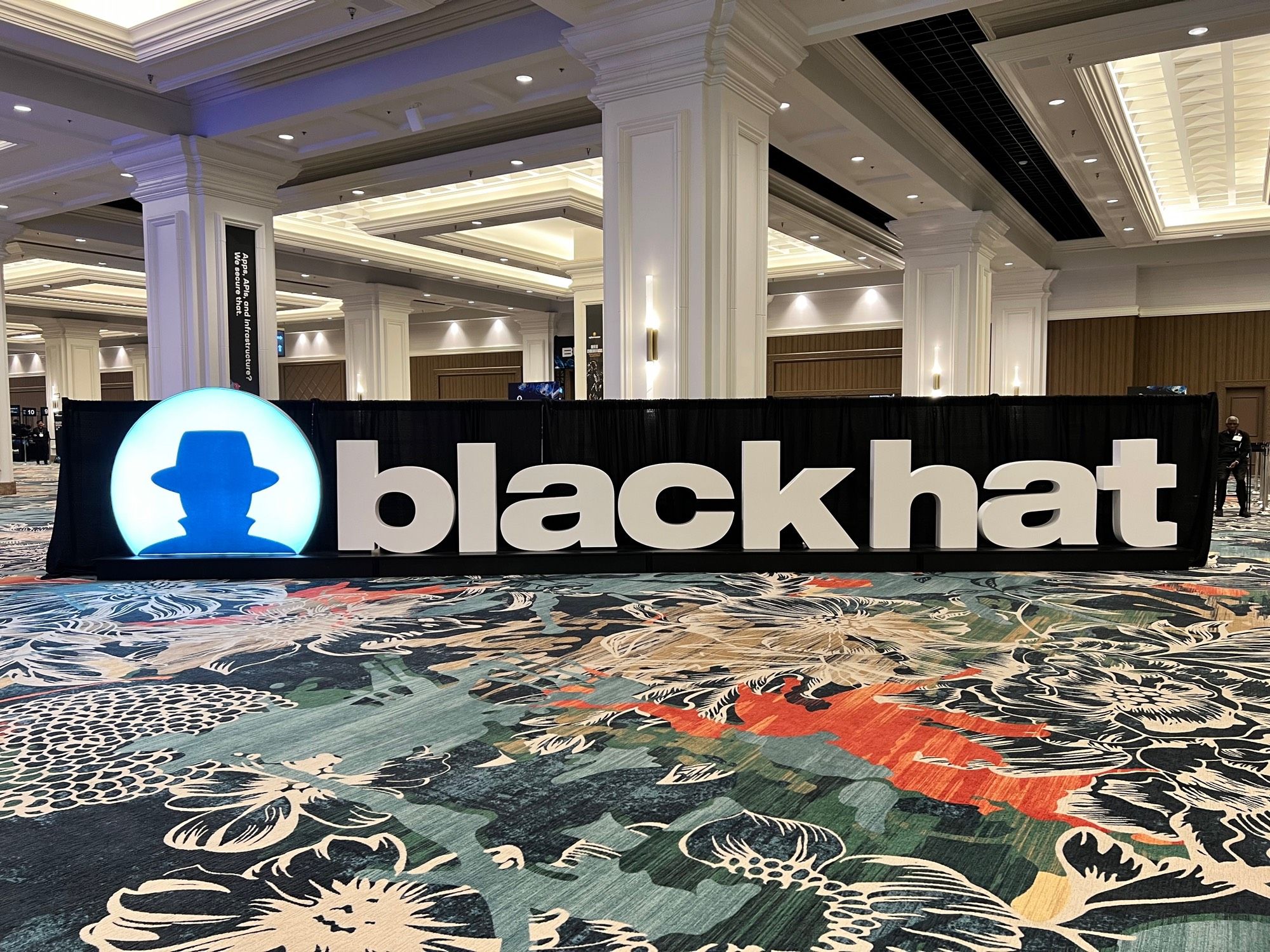 Big sign that says BlackHat 