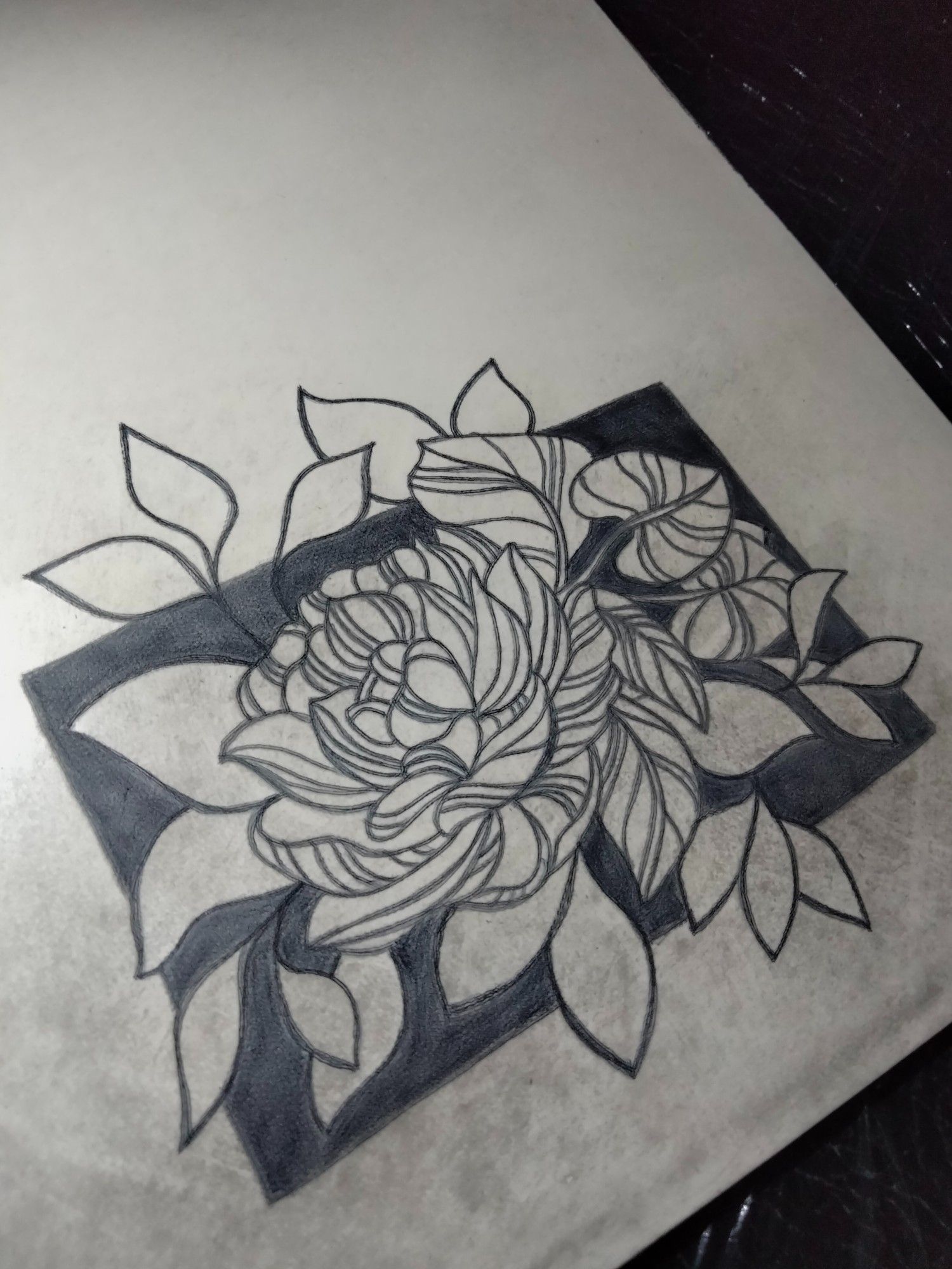 floral tattoo practice