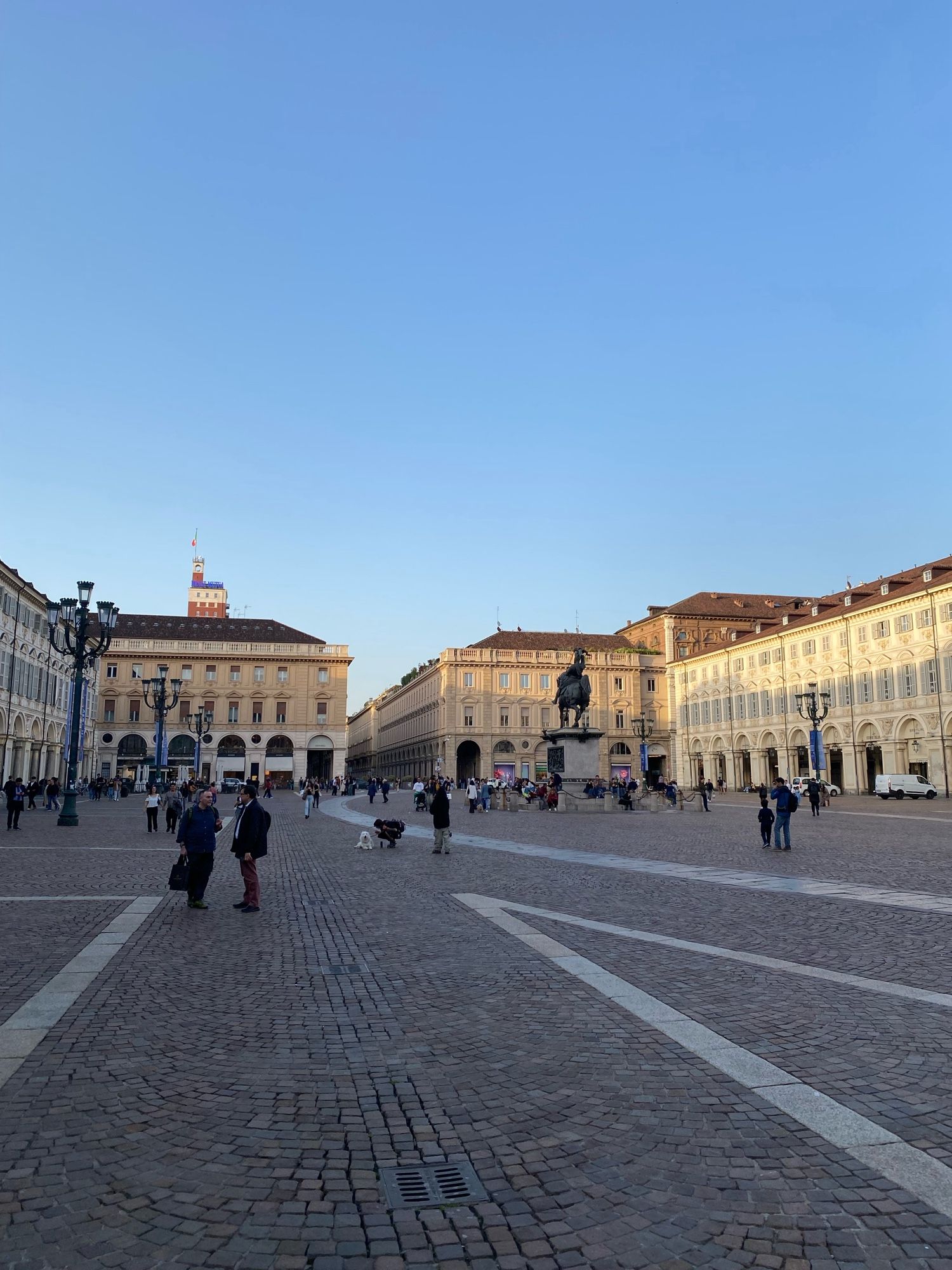 Die Piazza San Carlo im Stadtzentrum von Turin.