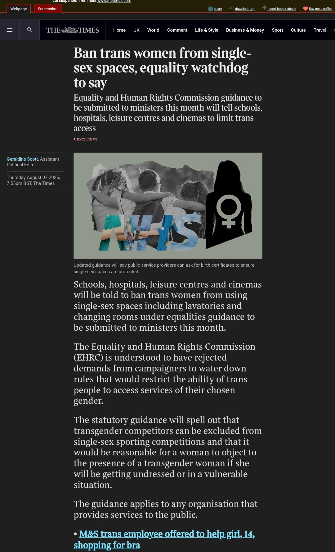EHRC Trans Apartheid.