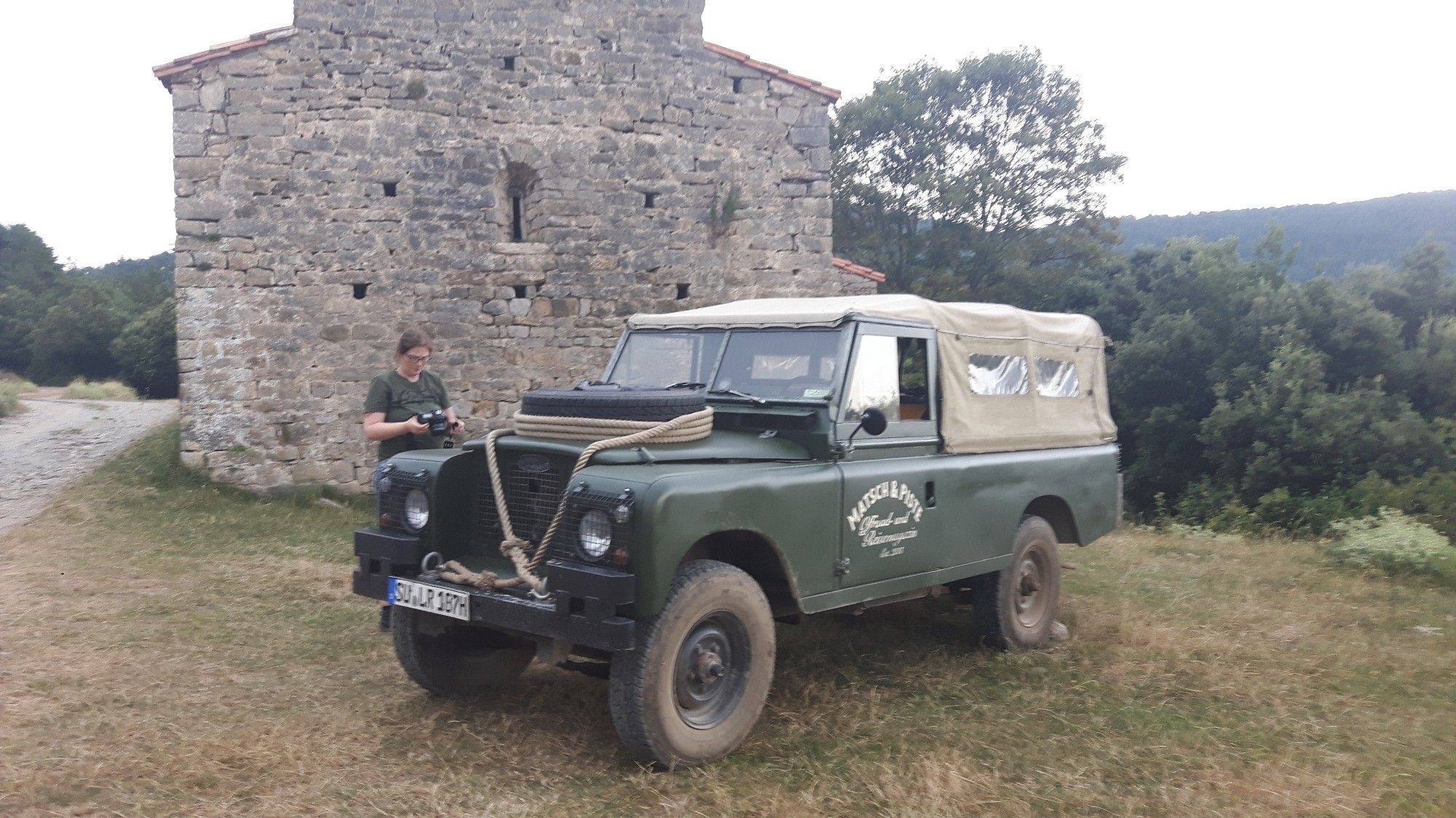 Land Rover Series 2a 109" Softtop in the Pyrenees.