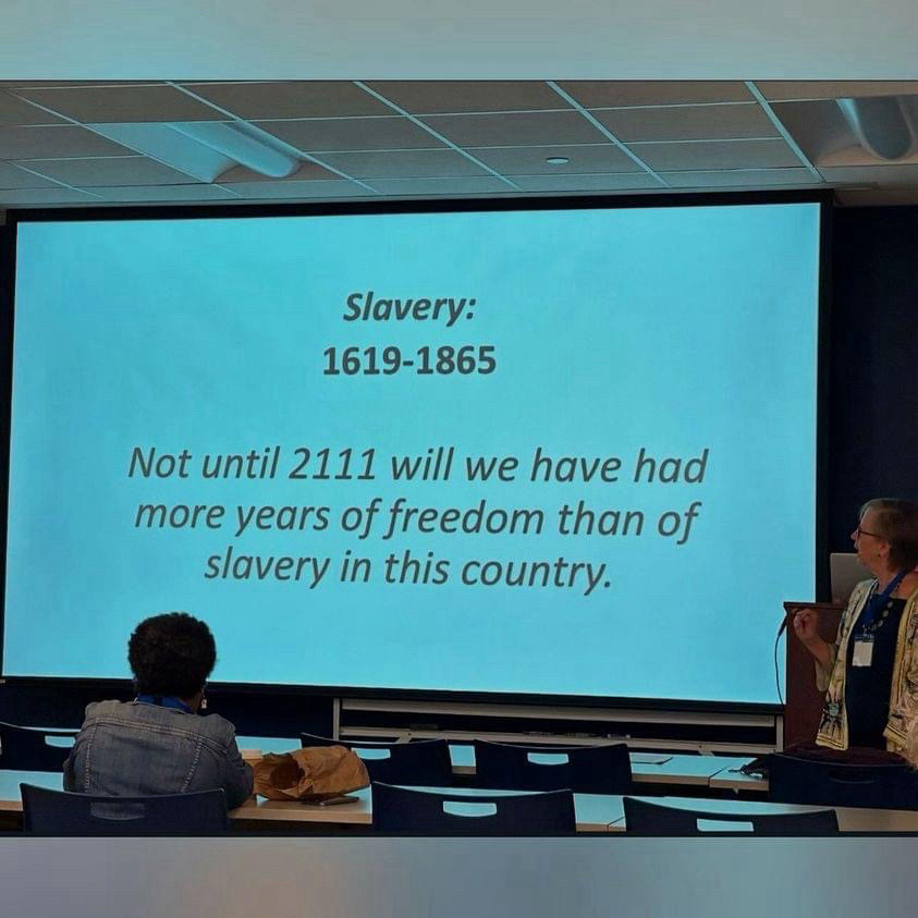 “Not until 2111 will we have had more years of freedom than of slavery in this country. “