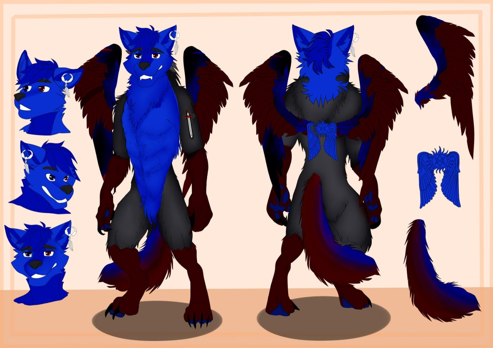 Check out my latest furry work for one of my pretty client. Cure reference sheet