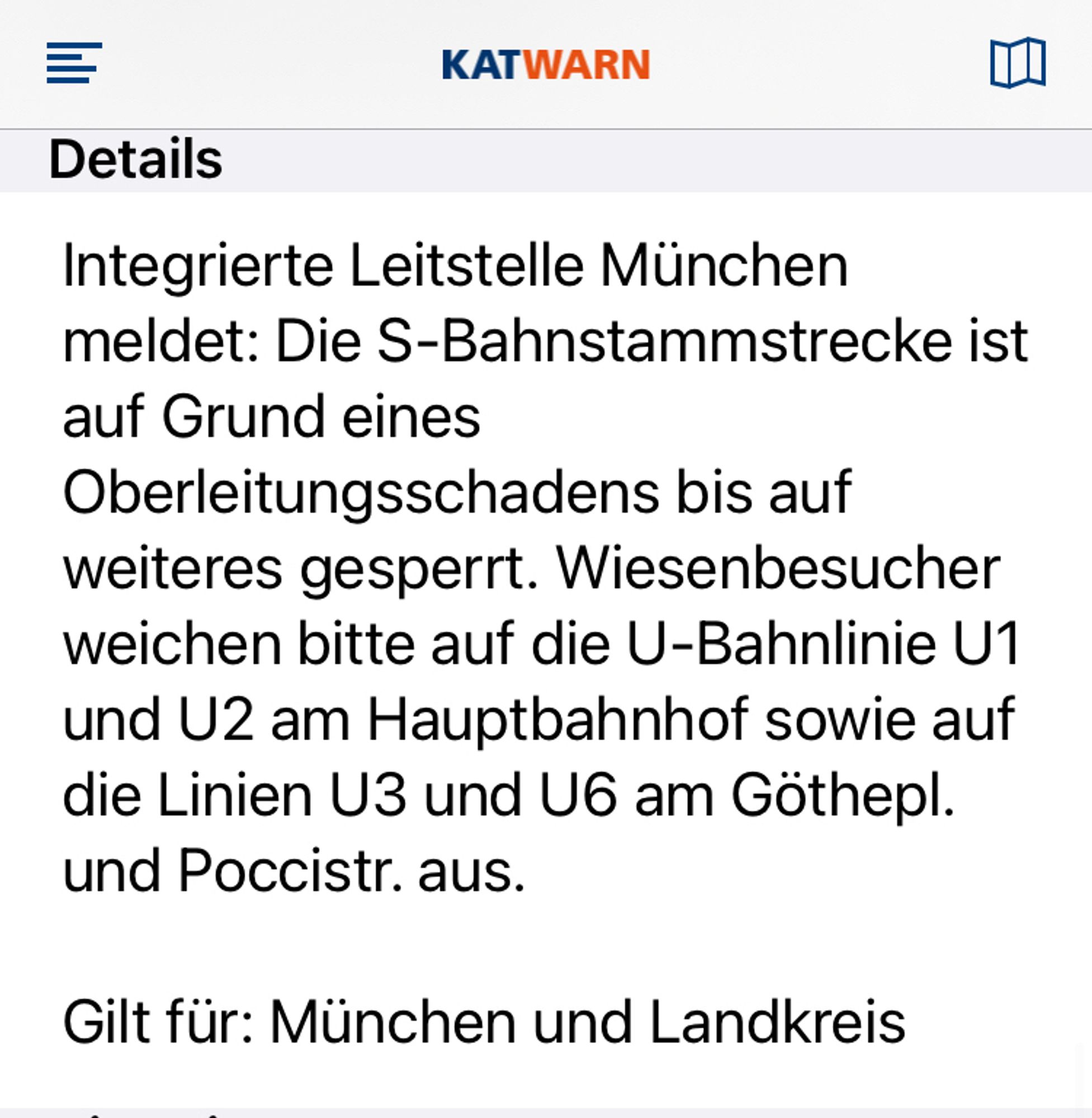 Meldung: S-Bahn in München massive Störung