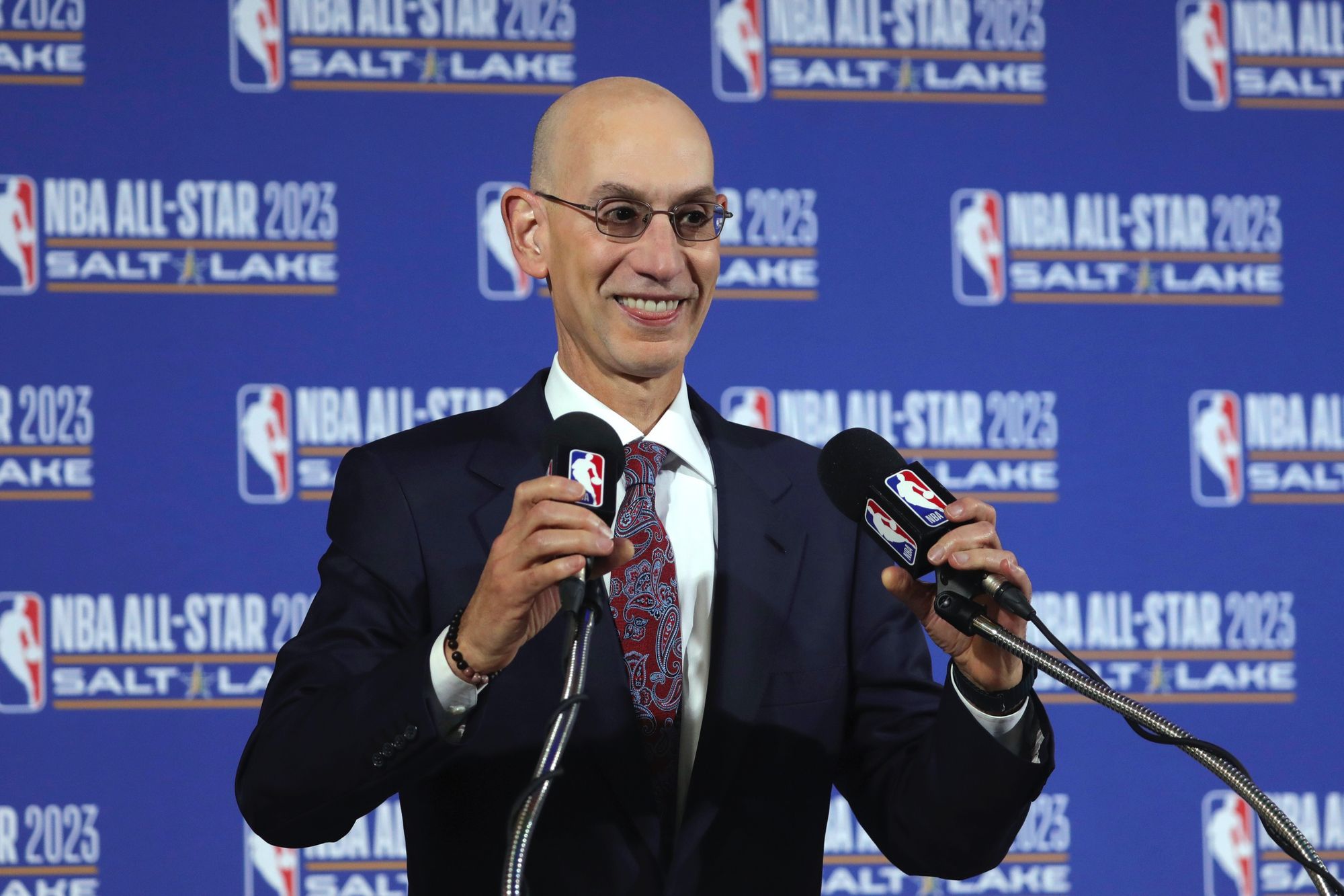 Adam Silver smiling devilishly 