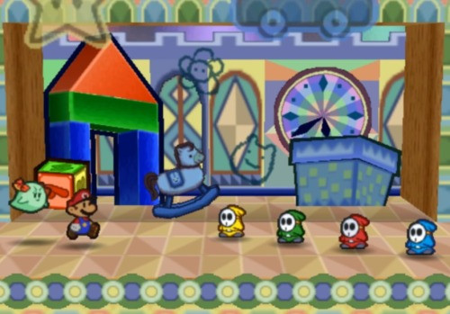 did you know that the order you hit the blocks in Shy Guy's Toy Box--yellow, green, red, blue-- is the same order as the colored Switch Palaces in Super Mario World