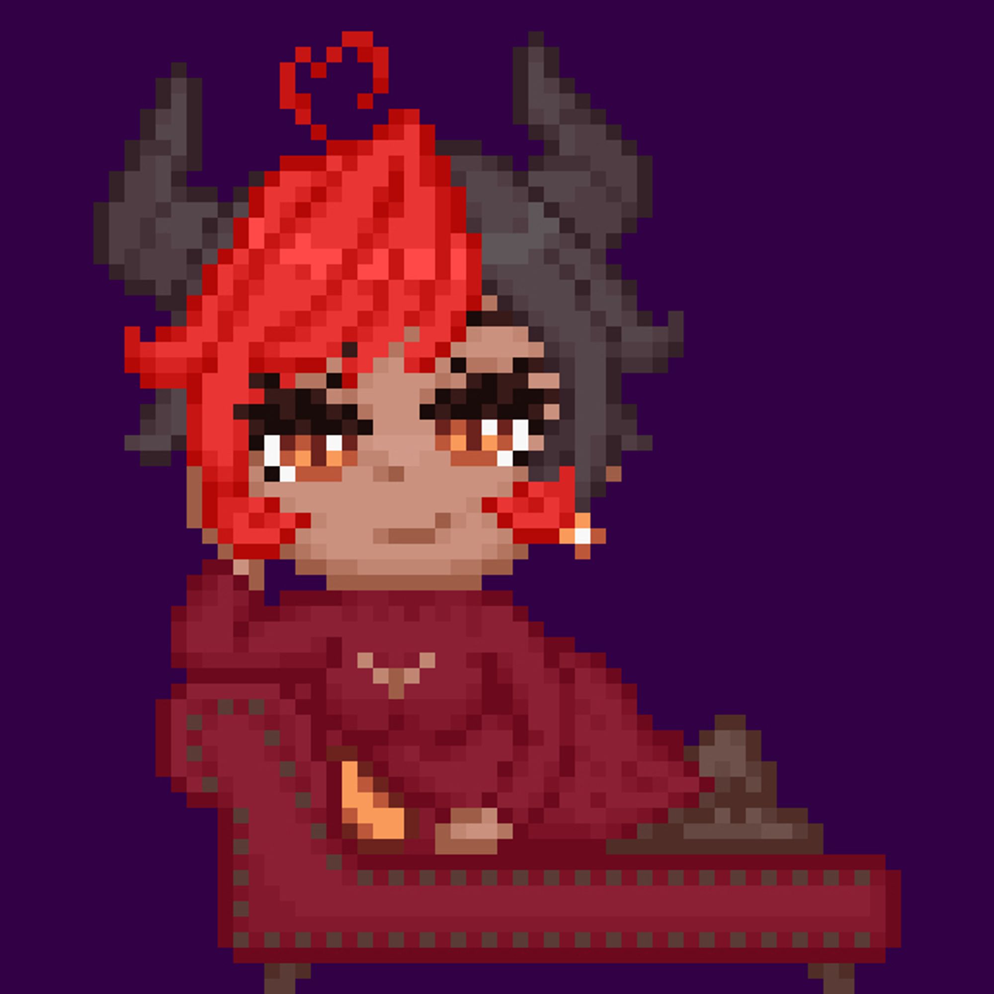 Pixel art of Velvet Vylure.