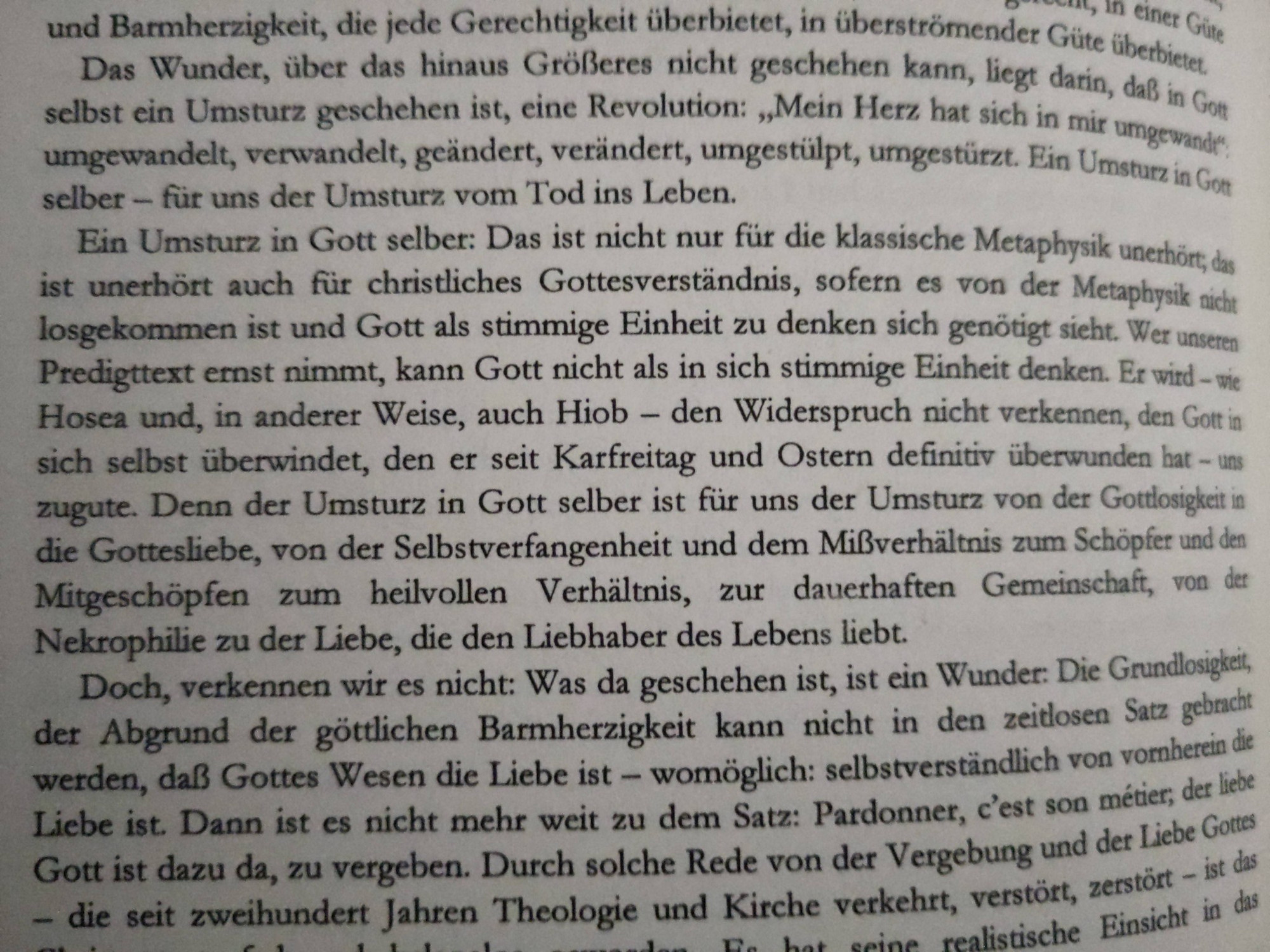 Zitat aus einer Predigt O. Bayers über Hosea 11,7-9.